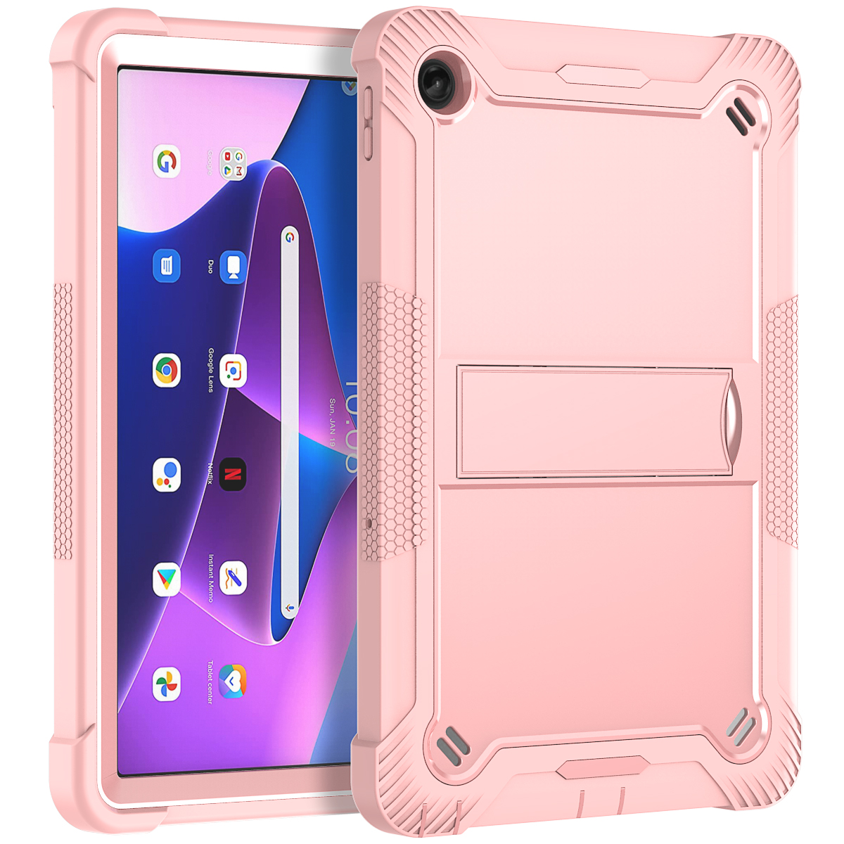TOZIZO Pink Kid-Safe Silicone Case for Lenovo Tab M10 Plus Gen3 10.6'' - Drop Proof & Lightweight