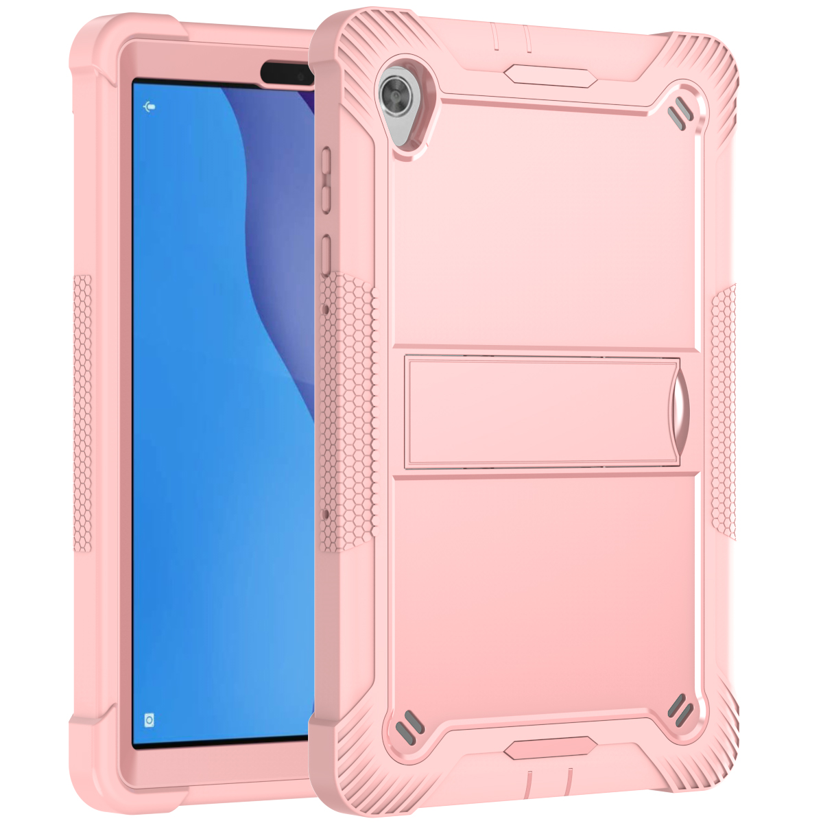 TOZIZO Pink Full Body Rugged Case for Lenovo Tab M10 HD X306 – School-Ready Impact Resistant Tablet Cover