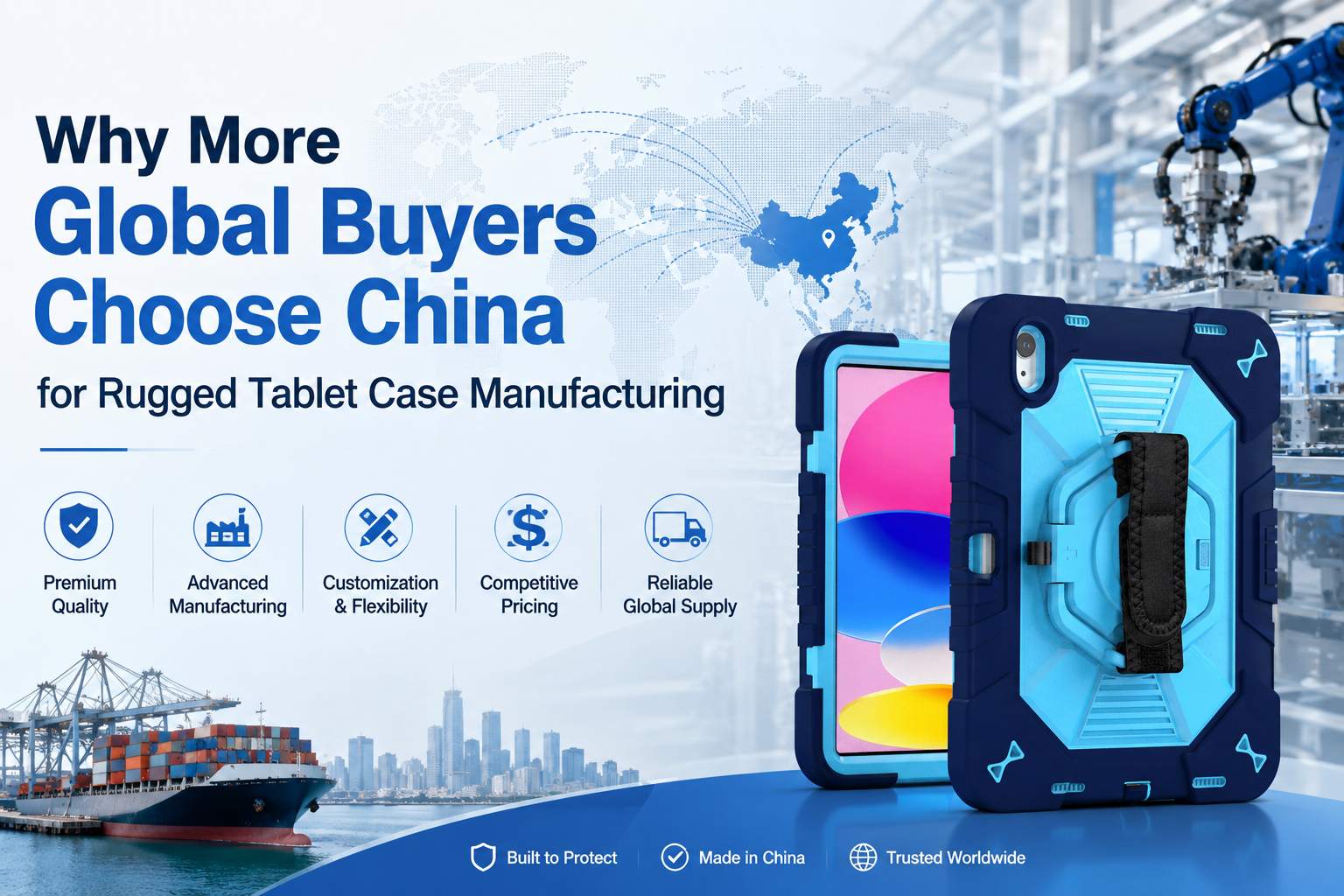 Why More Global Buyers Choose China for Rugged Tablet Case Manufacturing