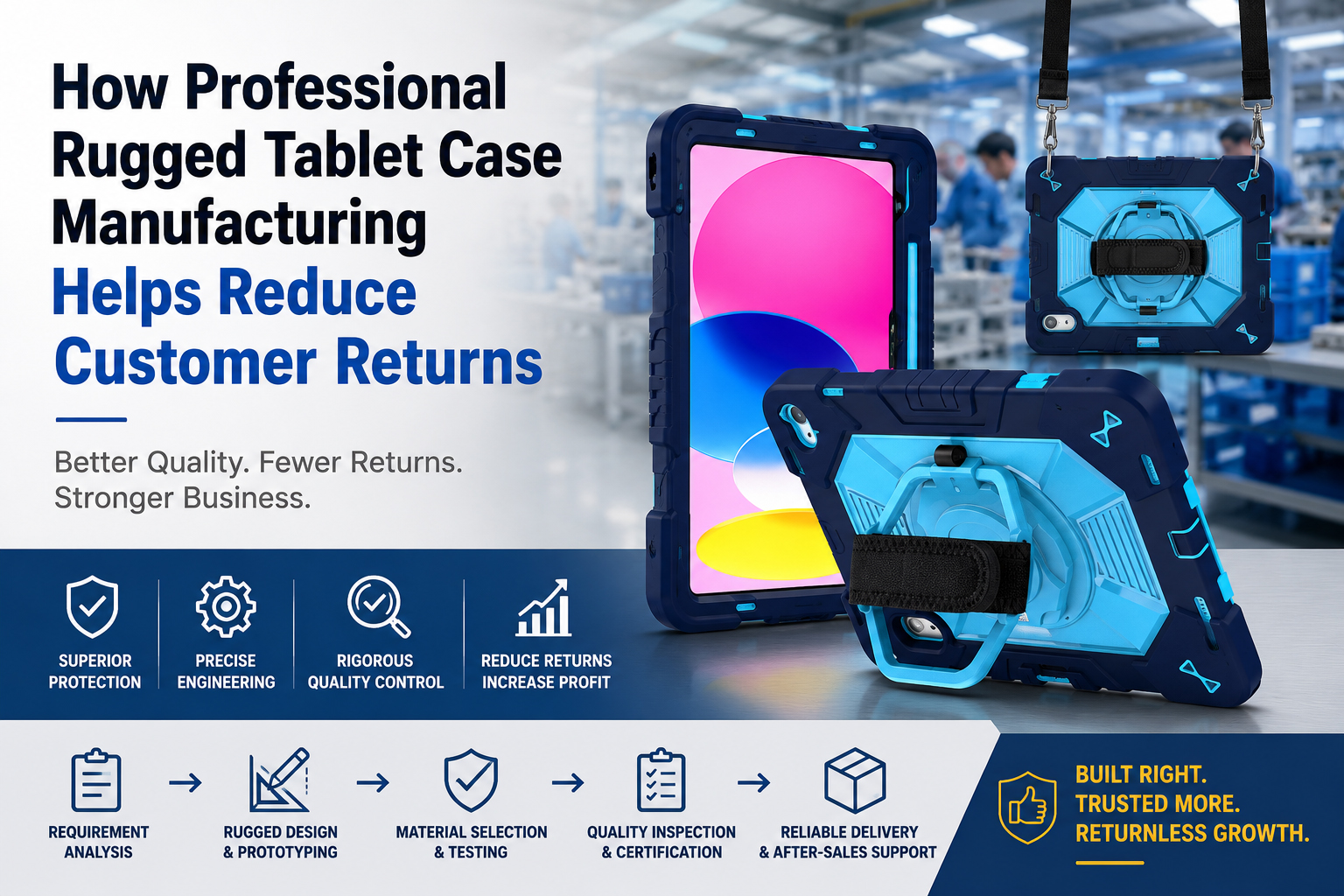 How Professional Rugged Tablet Case Manufacturing Helps Reduce Customer Returns