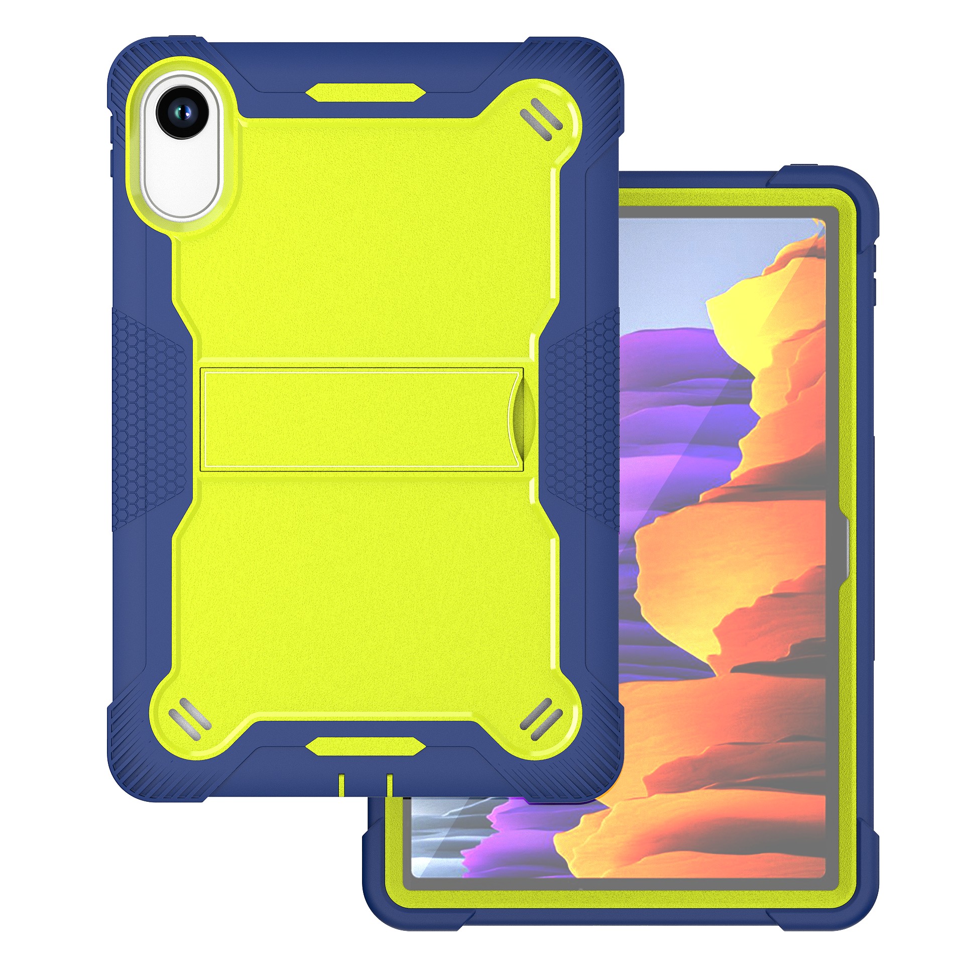 TOZIZO High Visibility Rugged Tablet Case for Redmi Pad 2 2025 | Drop-Proof 3-Layer Hybrid for Logistics & Field Use