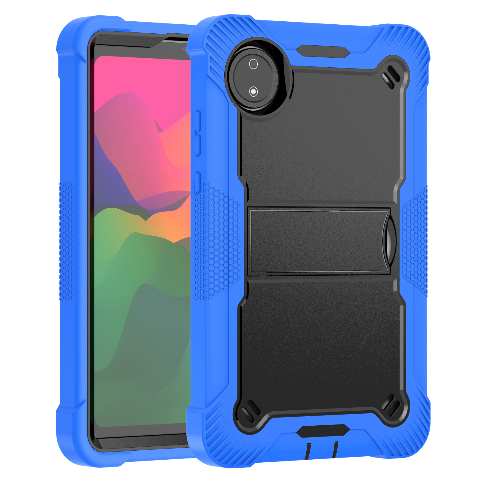 TOZIZO Blue Heavy Duty Case for REDMI PAD SE 8.7″ – 3-Layer Rugged Shockproof Kickstand Cover for Students