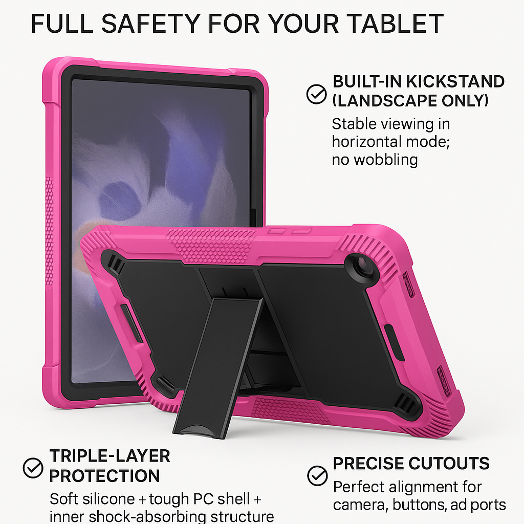 TOZIZO Kid Educational Shock-Resistant Kickstand Rugged Tablet Case for Samsung Galaxy Tab A11 Plus 11″ (2025)