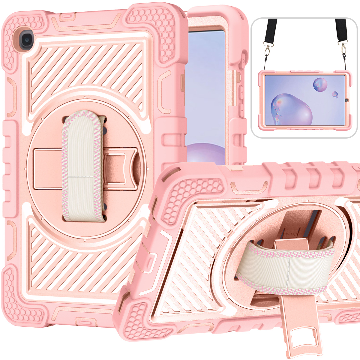 TOZIZO Pink Soft Silicone Shockproof Tablet Case for Samsung Galaxy Tab A 8.4 (2020)
