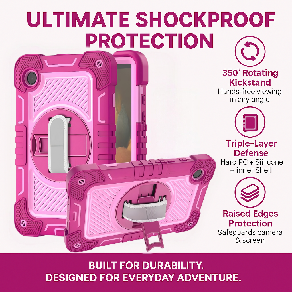 Multi Angle Kickstand Tablet Case for Samsung Tab A9: Versatile, Rugged, and Kid-Friendly