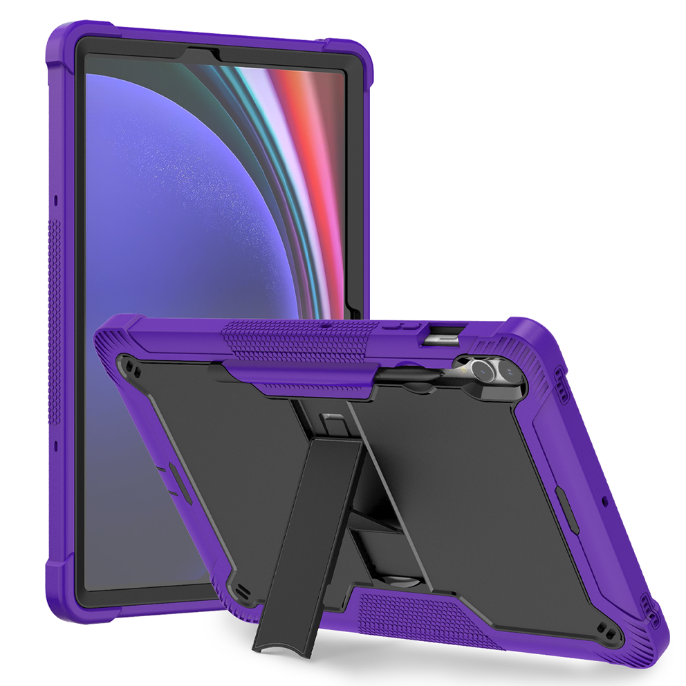 TOZIZO Purple + Black Samsung Galaxy Tab S9 Plus Protective Tablet Cover Shockproof Full Body Case