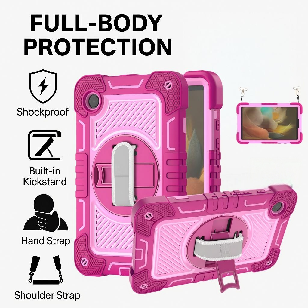TOZIZO Samsung Tab A11 Full-Body Shockproof Tablet Case with 360° Rotation Disc, Reinforced Triple-Layer Armor & Kids-Friendly Handle Grip
