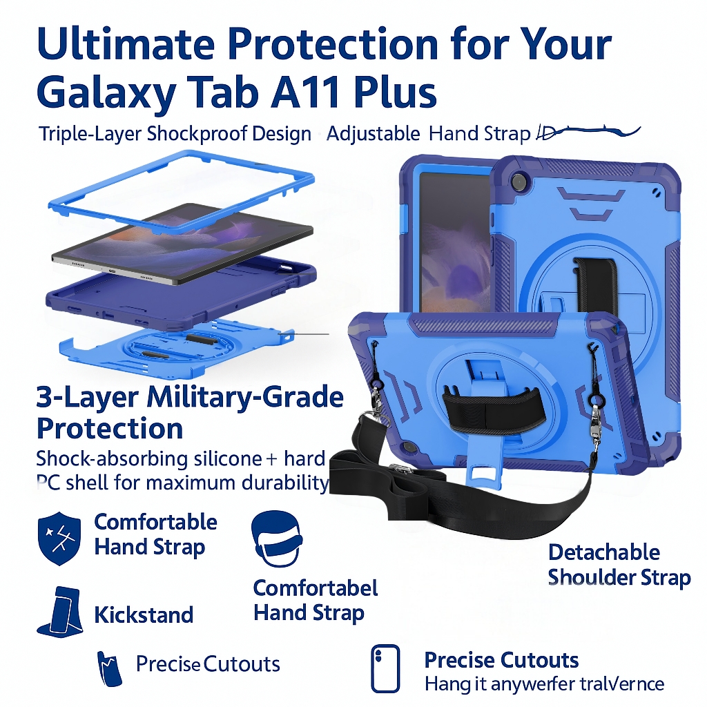 Ultimate Protection for Your Samsung Tab A11 Plus: The Heavy-Duty Shockproof Case for Daily Challenges