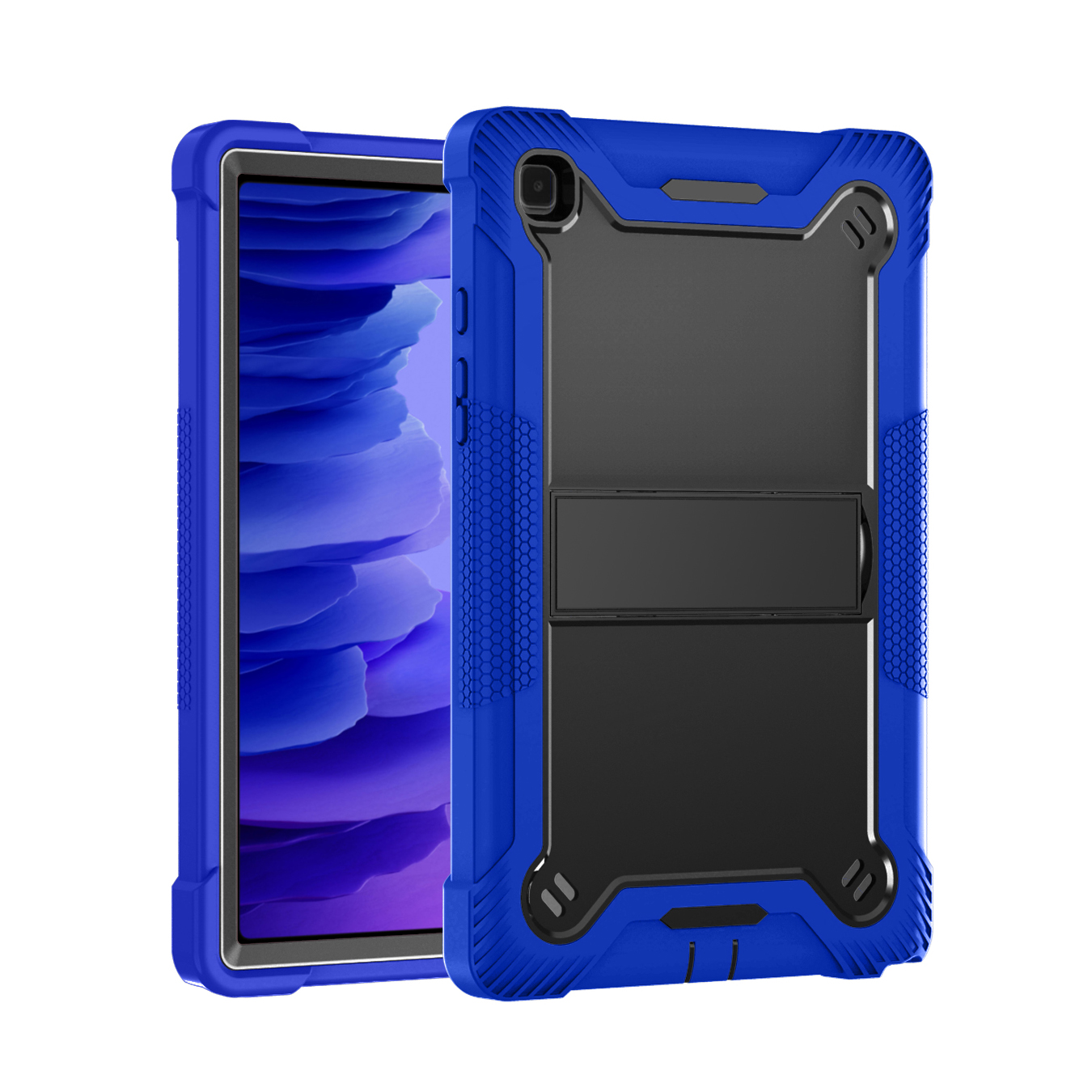 TOZIZO Dark Blue + Black Rugged Survivor Tablet Case for Samsung Tab A7 T500/T505/T509 10.4