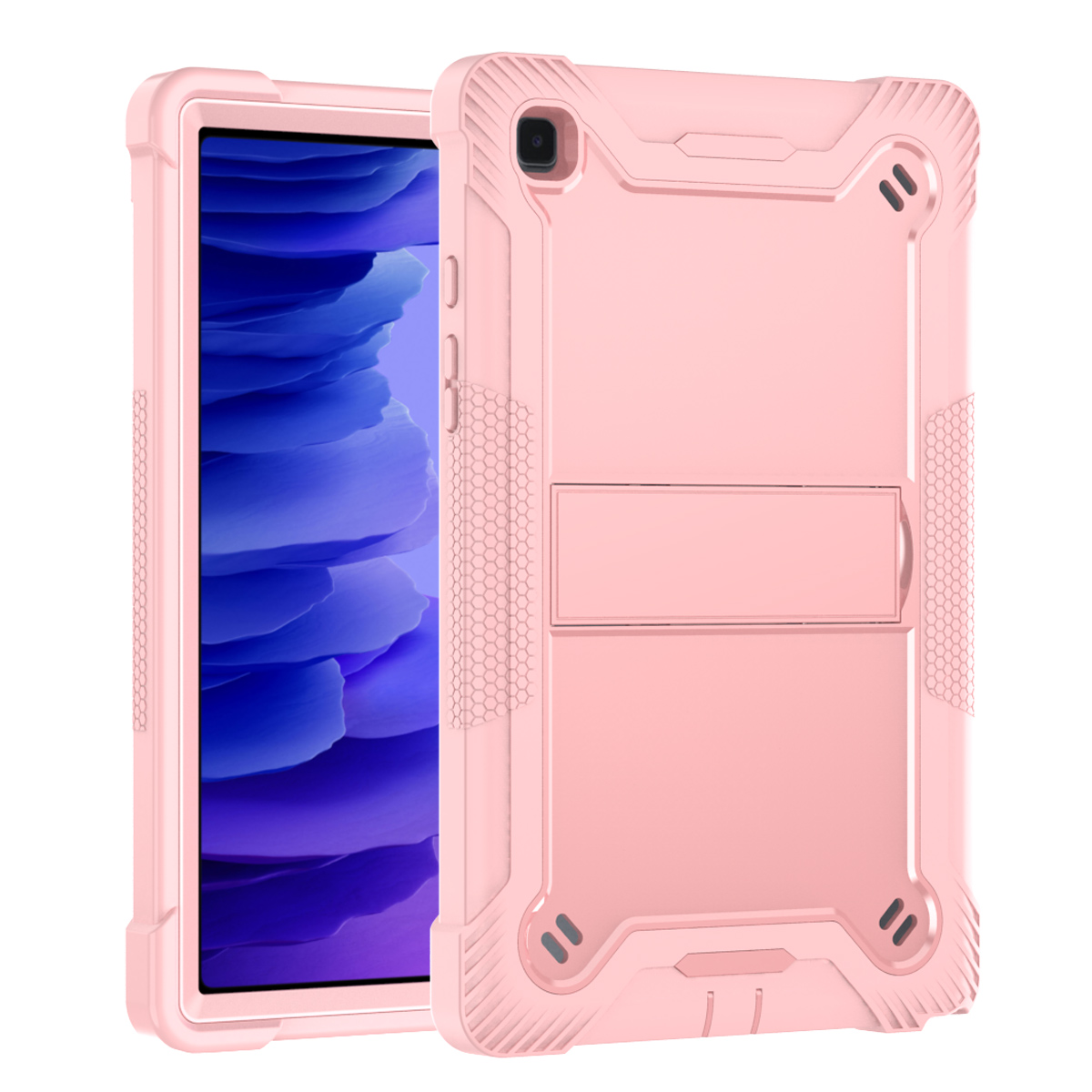 TOZIZO Pink Silicone Protective Tablet Case for Samsung Galaxy Tab A7 10.4 Full Body Rugged Cover