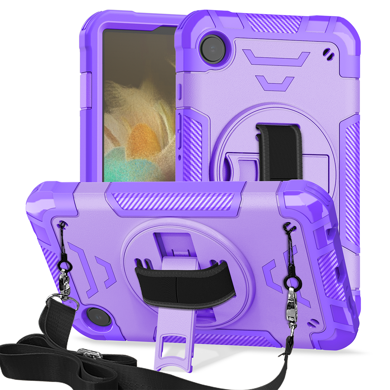 TOZIZO Purple Shockproof Protective Tablet Case Compatible with Samsung Tab A9 8.7 Inch Case