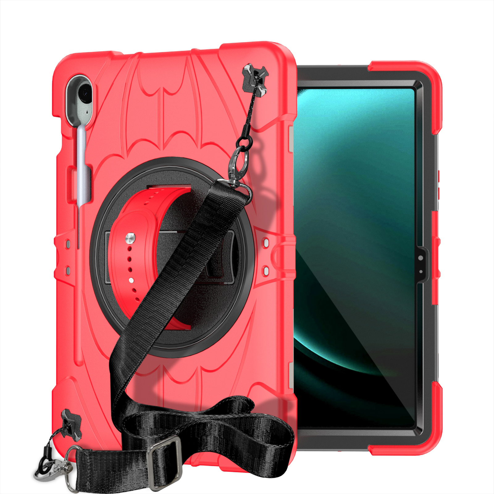 TOZIZO Military-Grade Rugged Case for Samsung Galaxy Tab S11 with Adjustable Hand Holder & Pencil Slot