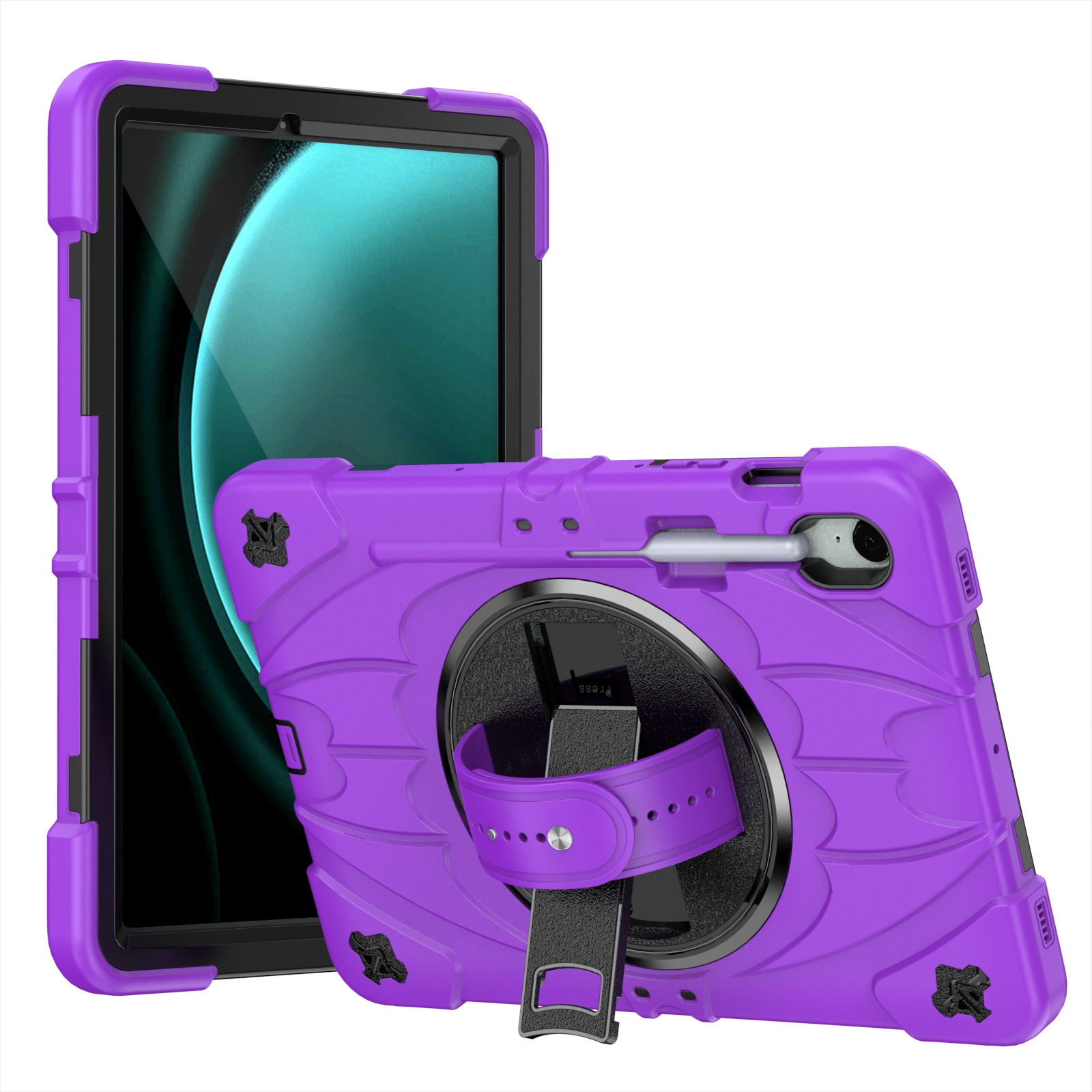TOZIZO Shockproof Protective Tablet Cover for Samsung Galaxy Tab S11 with Rotating Hand Strap & Multi-Angle Stand