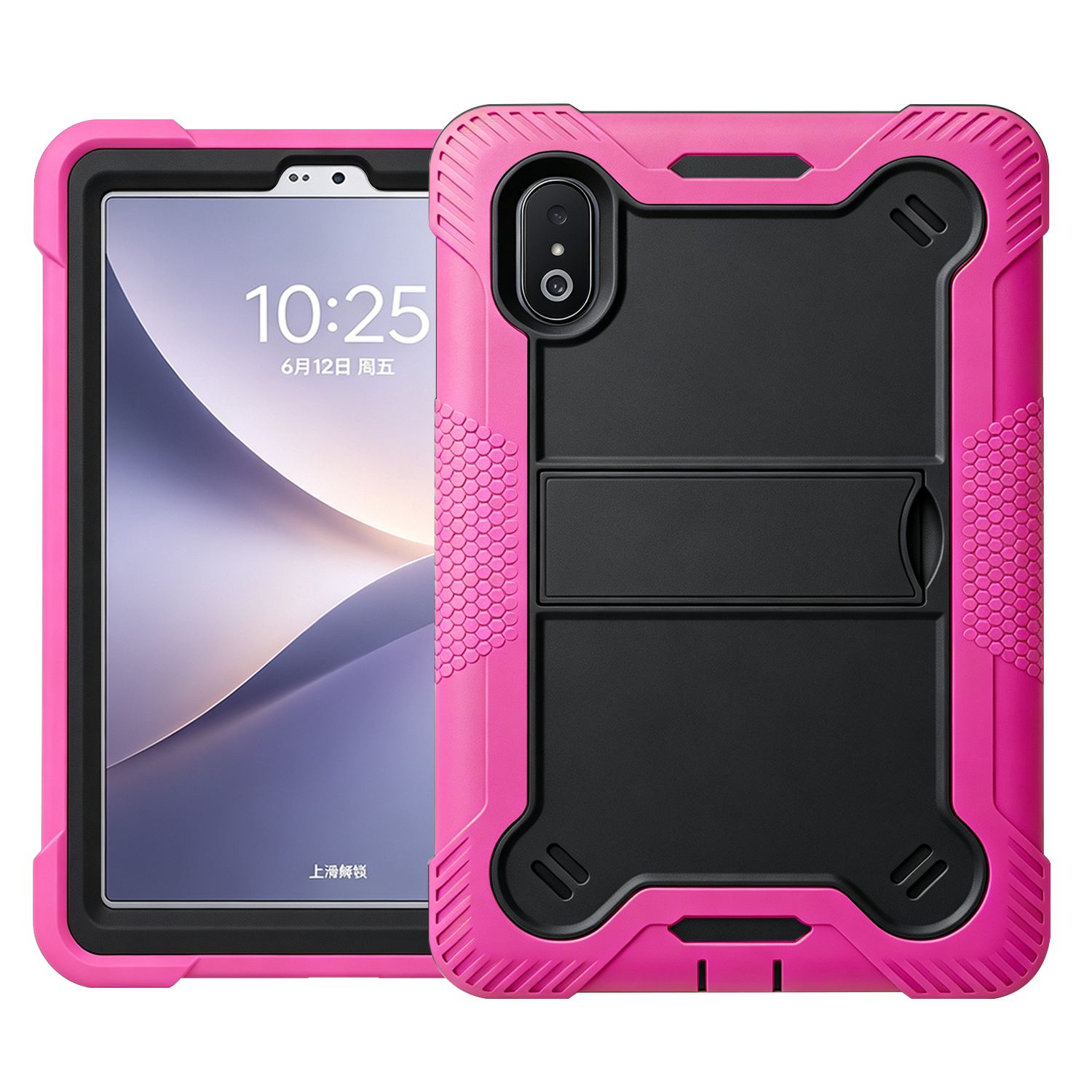 TOZIZO BLU Tab One 8.7inch Rose Red Industrial Shockproof Tablet Case Professional Rugged Protection Cover for Business Users