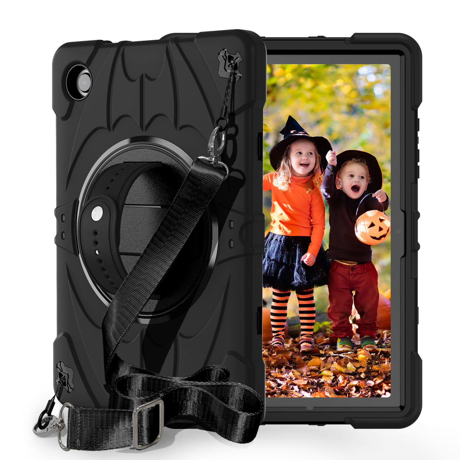 TOZIZO Durable Heavy Duty 360 Rotating Kickstand Rugged Tablet Case for Samsung Galaxy Tab A8  for Kids and Adults