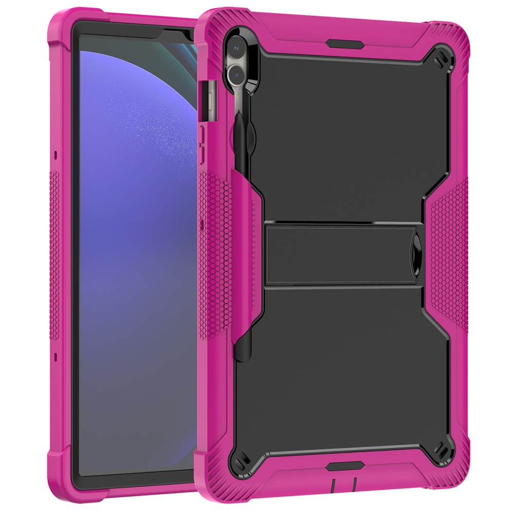 TOZIZO Pink Rugged Combo Case for Samsung Tab S9 FE+/S9+/S10+ - Kid-Proof Design