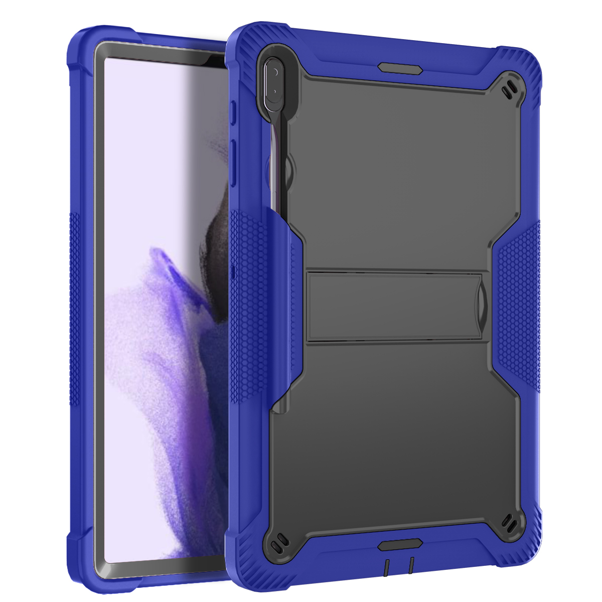 TOZIZO Kid Friendly Triple Layer Military Grade Tablet Case for Samsung Galaxy Tab S7 Plus / S7 FE / S8 Plus 12.4 Inch