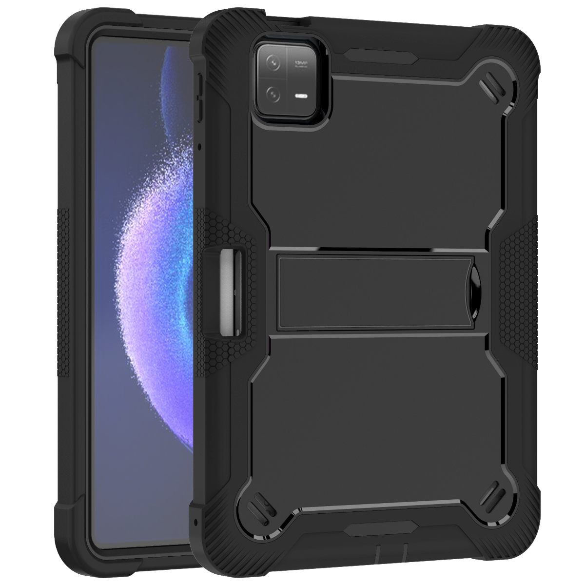 TOZIZO Black Xiaomi Pad 6 Tablet Case Heavy Duty Rugged Shockproof Full Protective Armor Cover