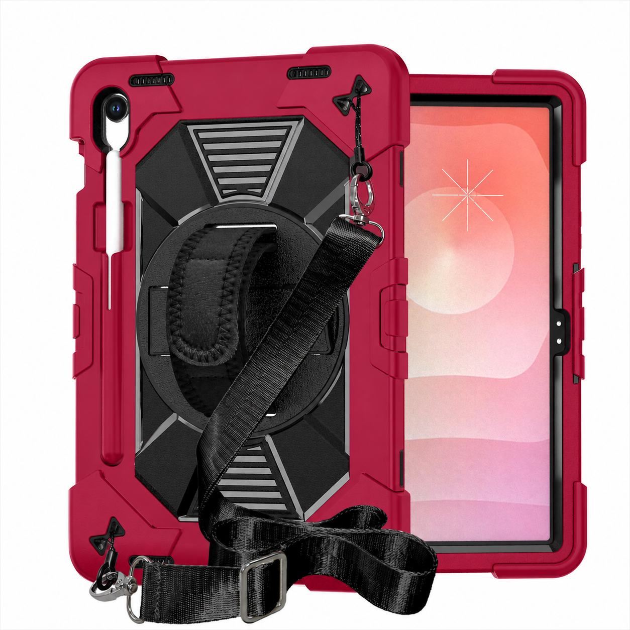 TOZIZO for Samsung S10/S10 Lite Wine Red Protective Case with Foldable Stand for Retail & Hospitality