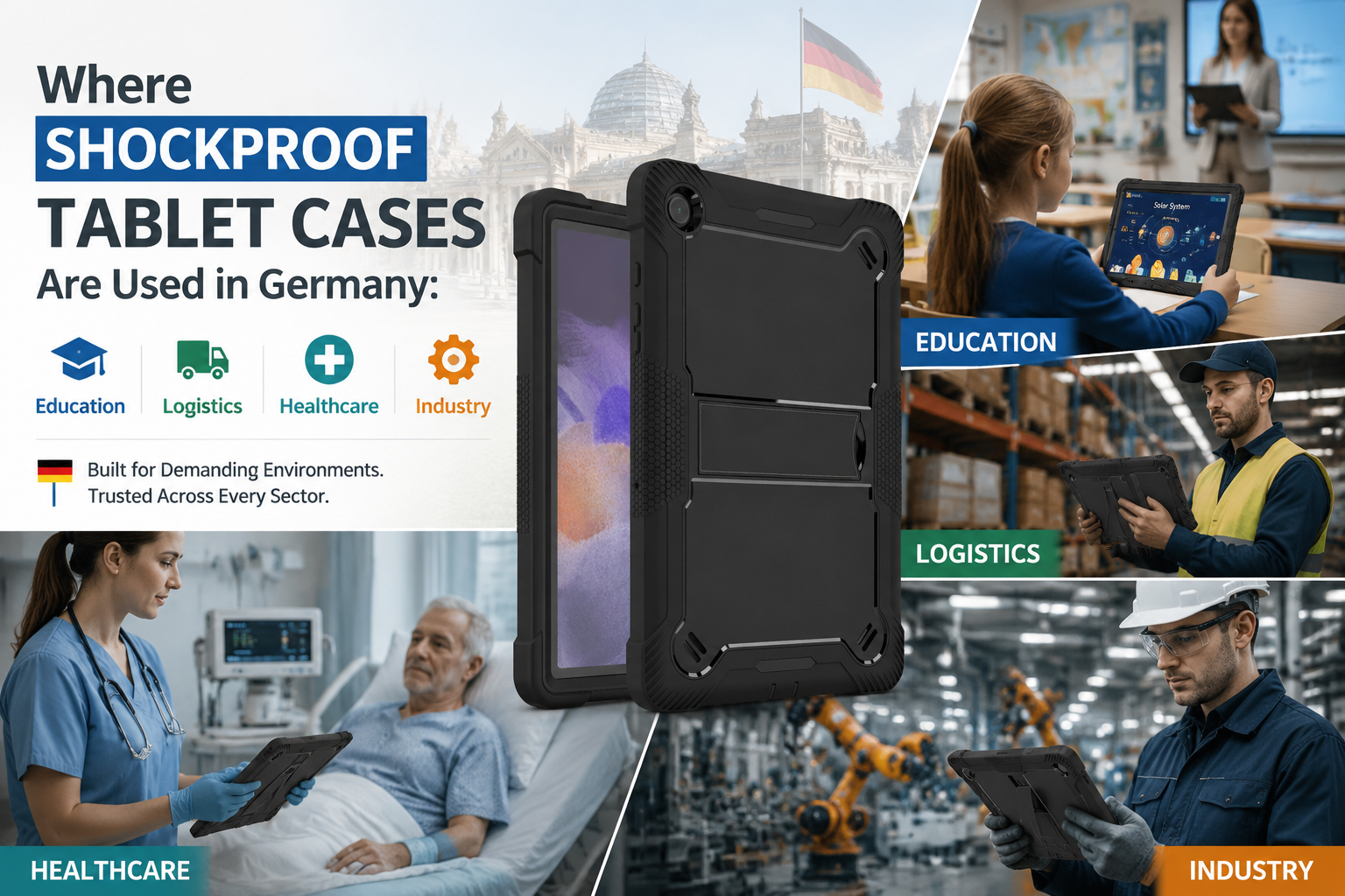 Where Shockproof Tablet Cases Are Used in Germany: Education, Logistics, Healthcare and Industry