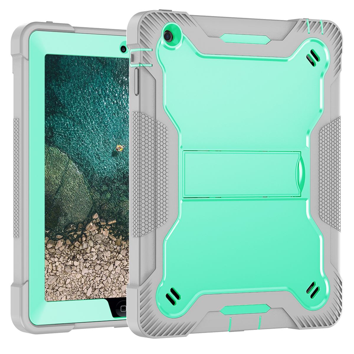 TOZIZO Heavy Duty Shockproof Tablet Case with Kickstand for iPad 2/3/4 - Rugged Protective Cover