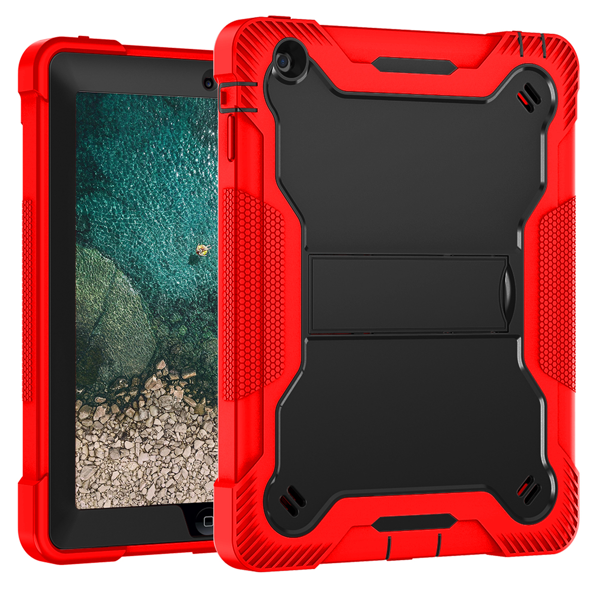 TOZIZO iPad 9.7 Inch 2/3/4th Gen Heavy Duty Shockproof Tablet Case with Kickstand - Rugged Protective Cover