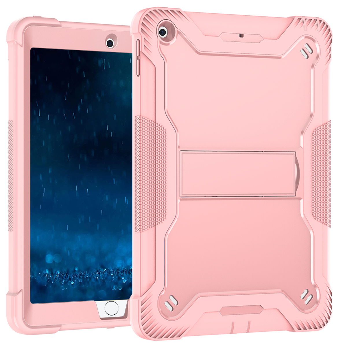 TOZIZO Anti-Slip 3-in-1 Shockproof Corner Stand Touch Tablet Case for iPad 9.7 (2017/2018)