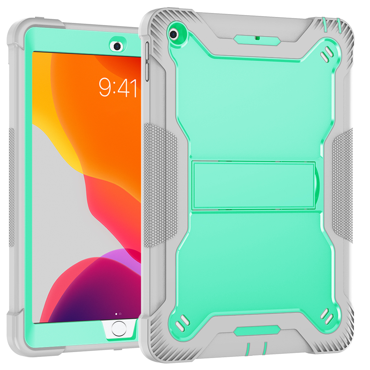 TOZIZO 3-in-1 Heavy Duty iPad 10.2 Case with Foldable Kickstand – Rugged Shockproof Tablet Cover for 7th, 8th, 9th Gen
