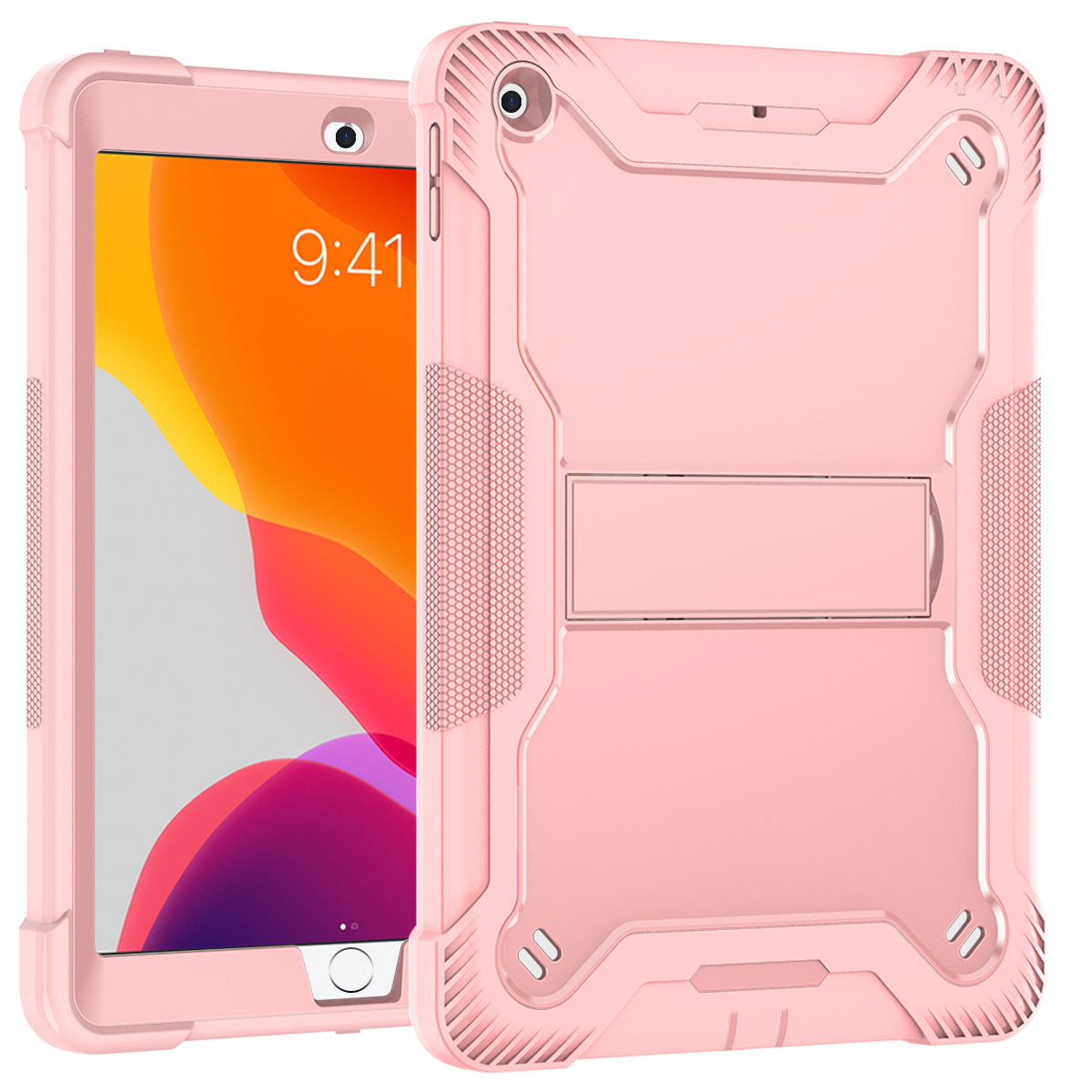 TOZIZO Dual-Color Hybrid 3-in-1 Shockproof Case for iPad 10.2 – Rugged PC + Silicone Protective Tablet Cover for 7th/8th/9th Gen