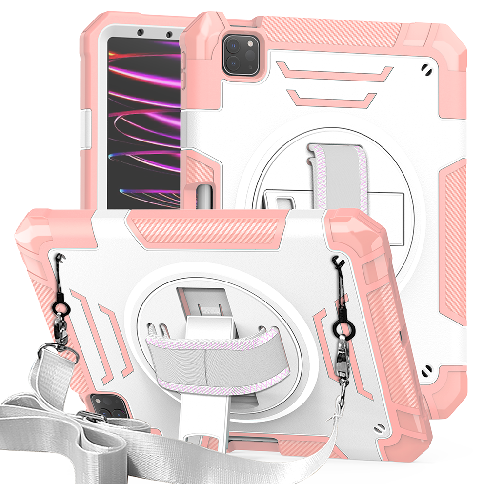 TOZIZO Full Body Protective Pink iPad Pro 11 Case with Kickstand & Pencil Slot