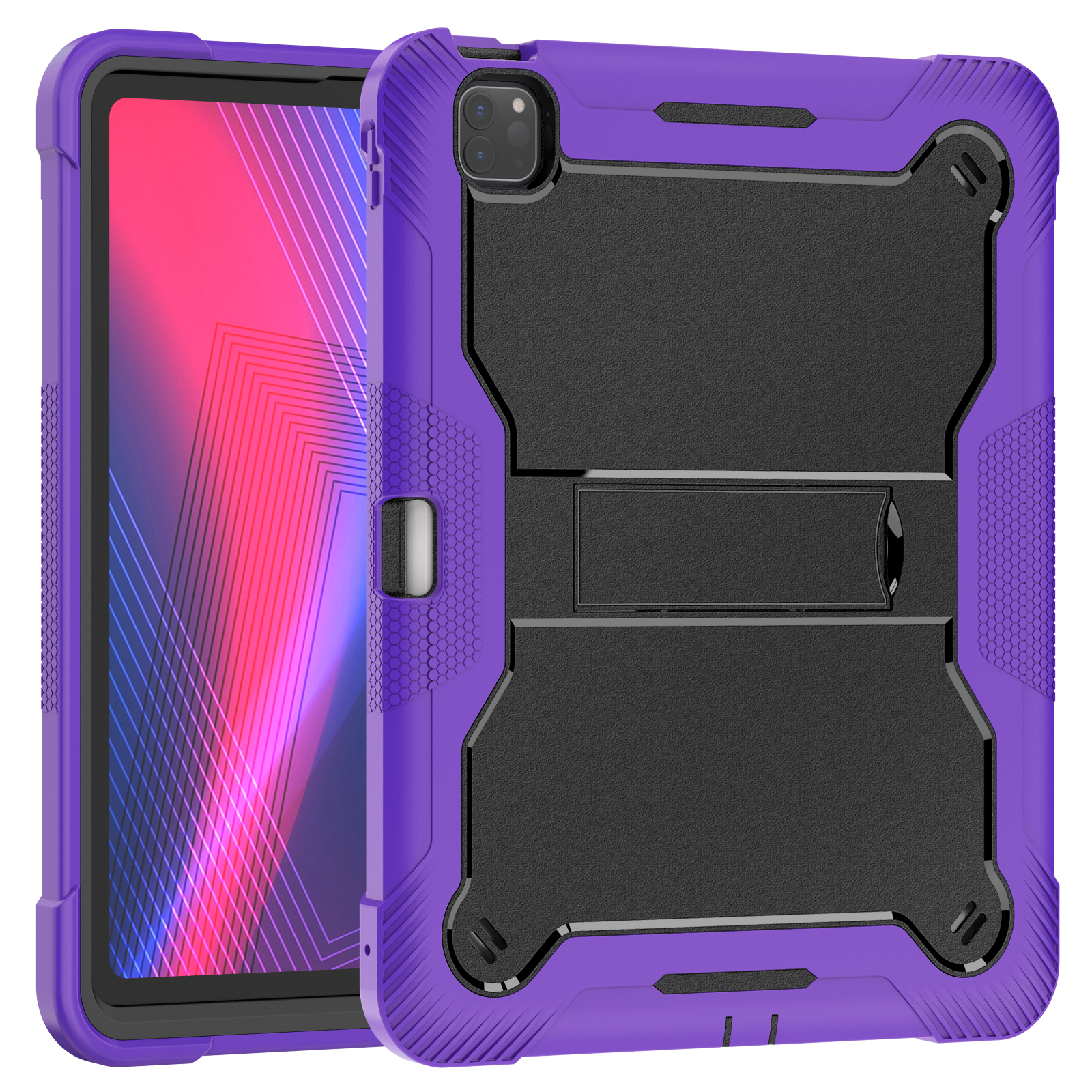 TOZIZO Purple Survivor Case for iPad Pro 13 2024/2025 – Military Grade Protection Cover