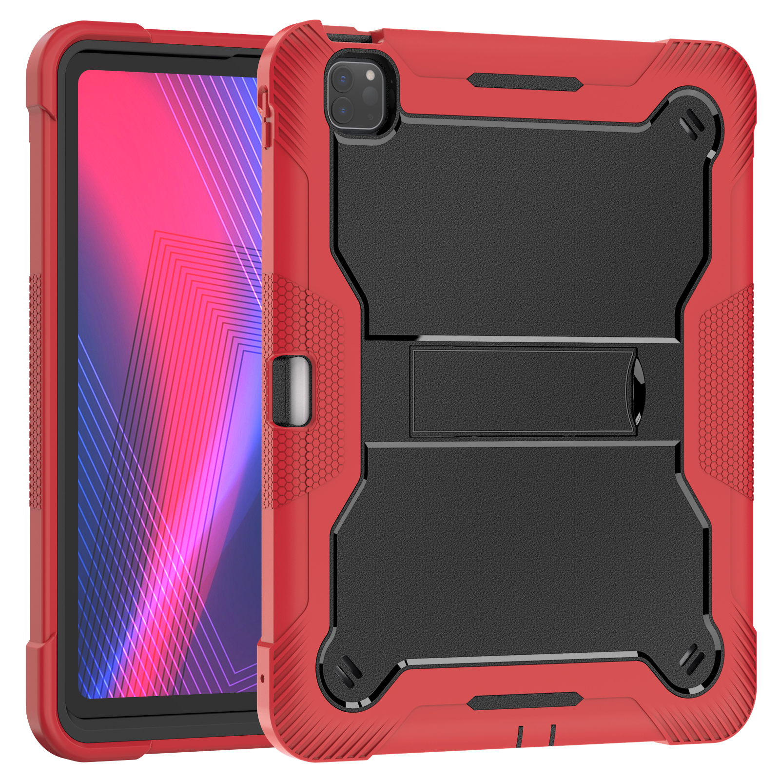 TOZIZO Kid-Proof Heavy Duty Combo Case for iPad Pro 13 2024/2025 - Red Edition