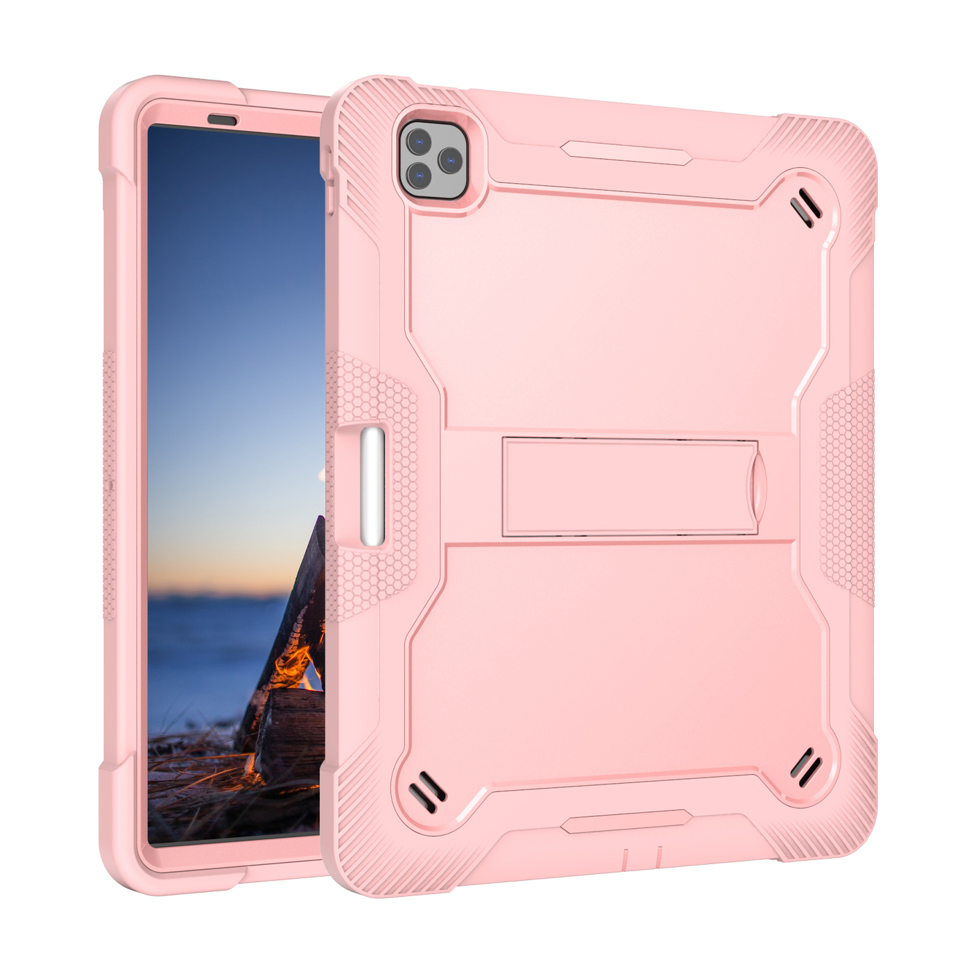 TOZIZO Rugged Full-Body iPad Pro 12.9 Case with Stand - Triple Layer Shockproof Protection Tablet Shell