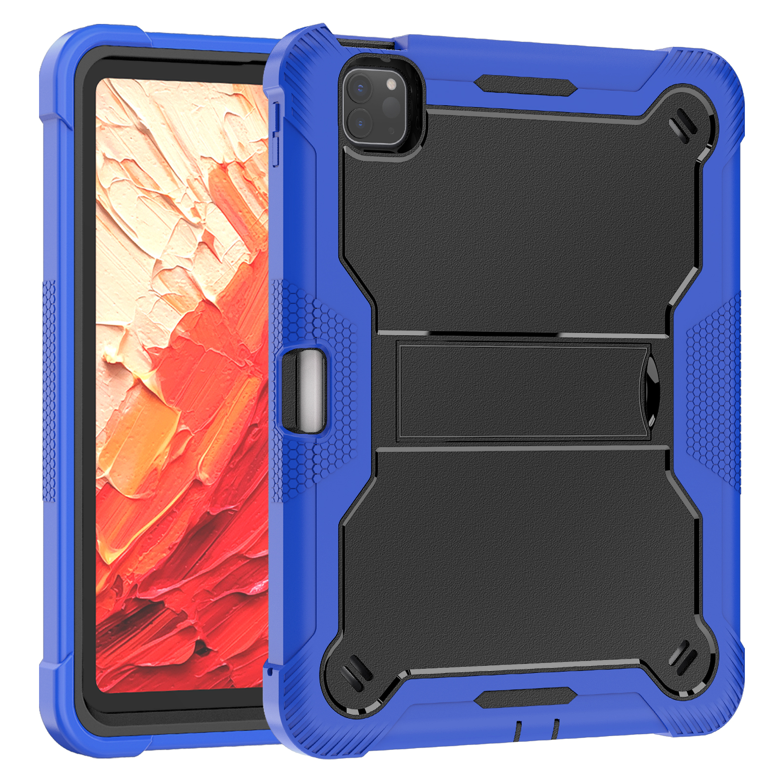 TOZIZO Full Body Protection Educational Tablet Shell for iPad Pro 11 (2024) with Kickstand