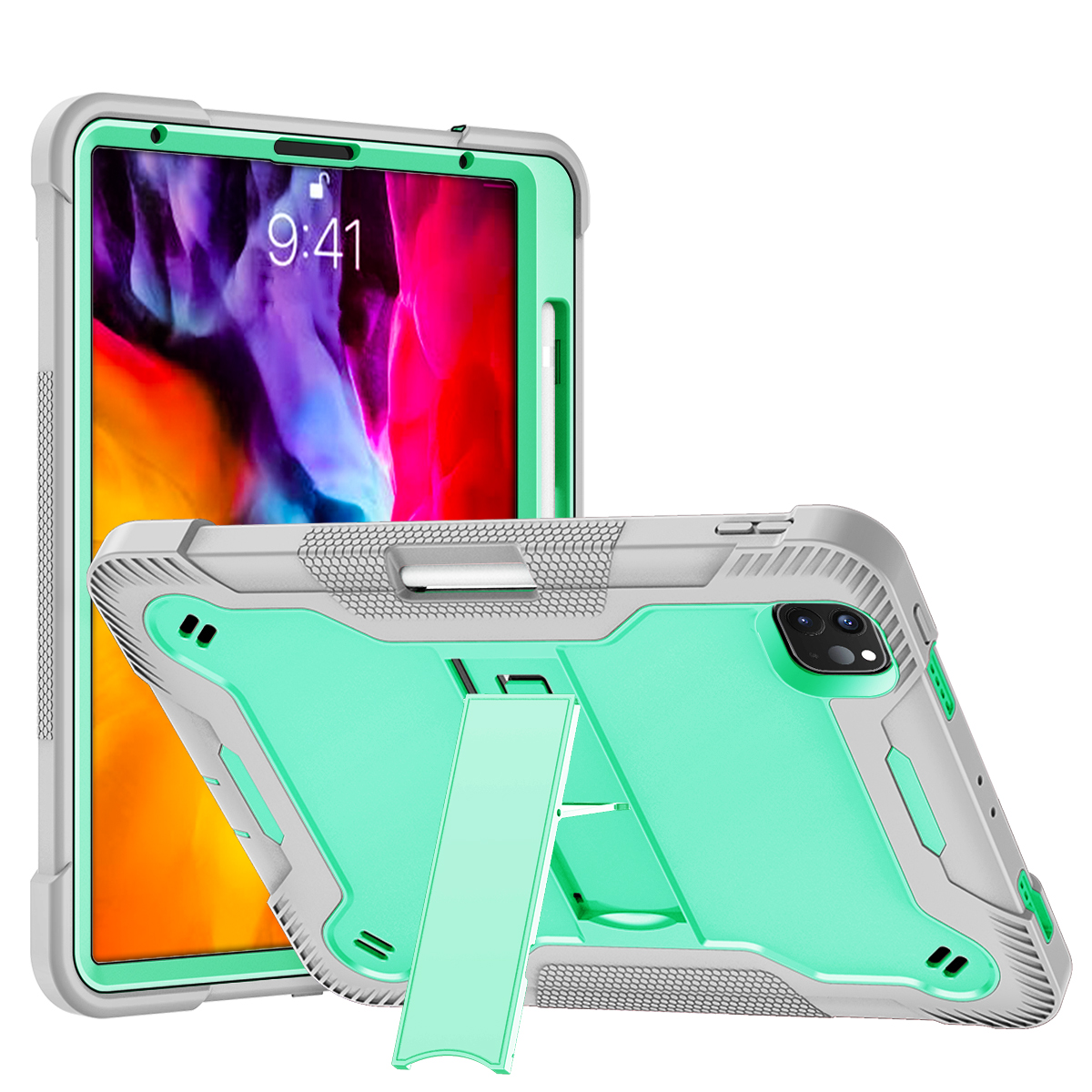 TOZIZO Child Safe Full Body Protective Rugged Shockproof Educational Tablet Shell for iPad Pro 11 (2018-2022)