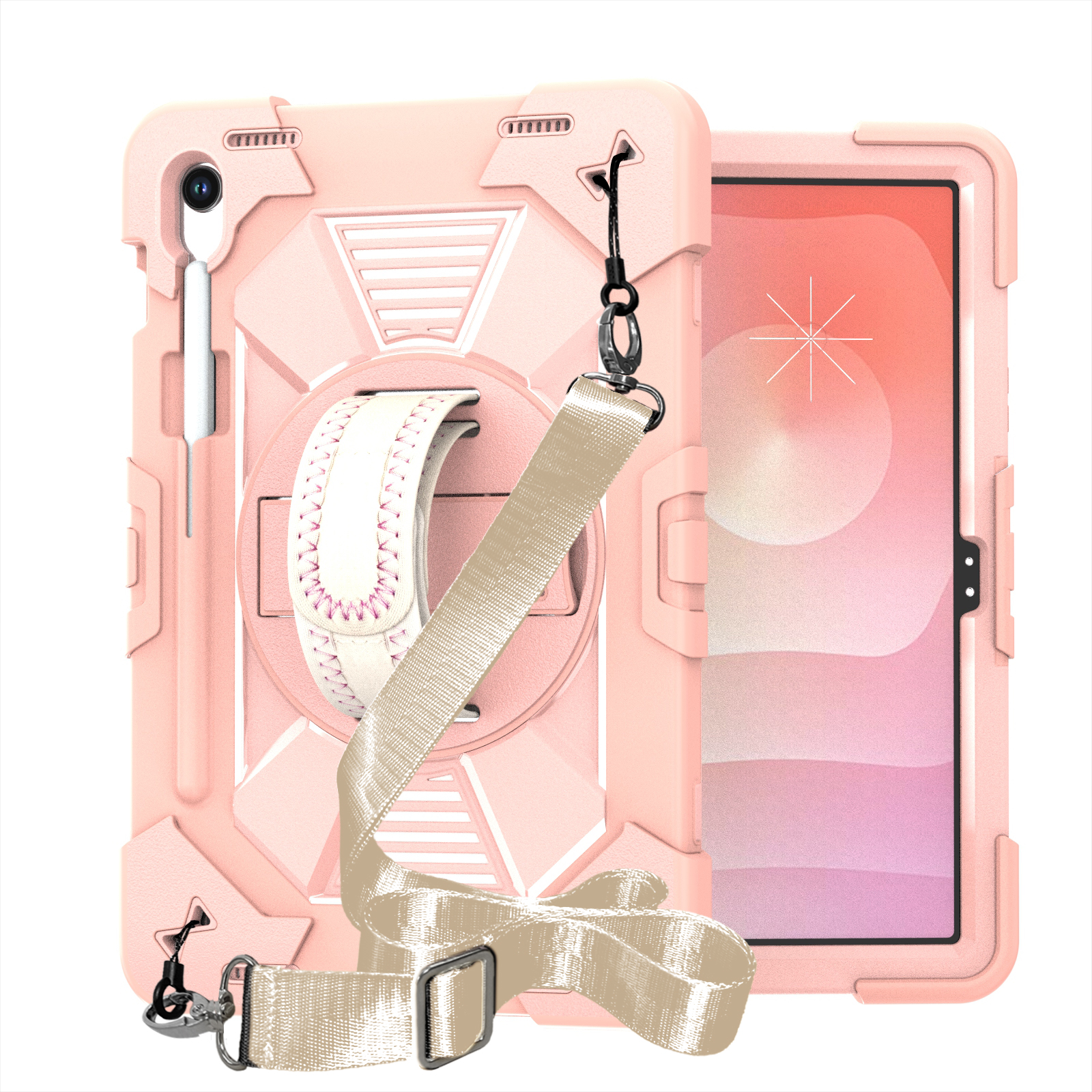 TOZIZO for Samsung S10/S10 Lite Rose Gold Premium Rugged Case with Foldable Stand for Wholesale