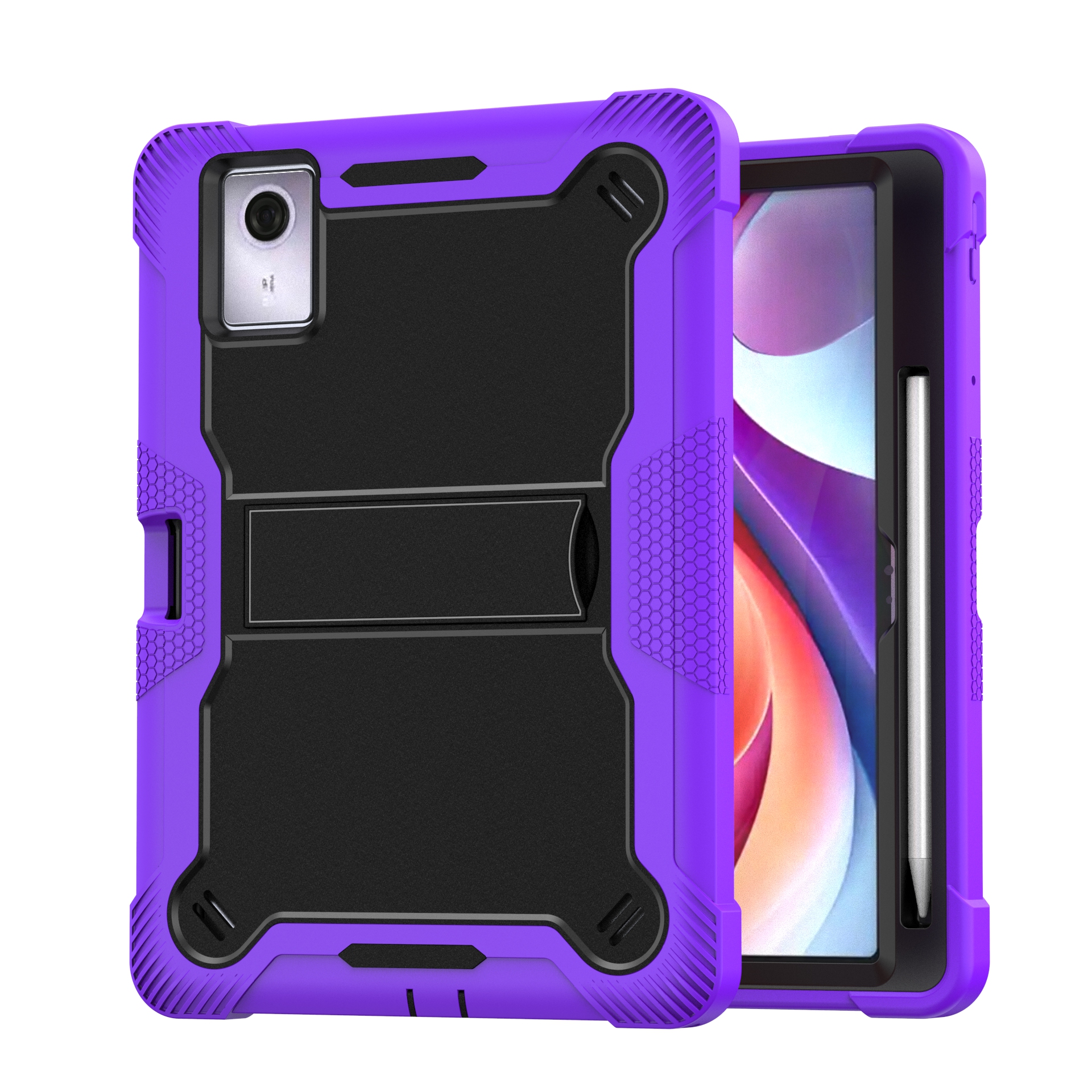 TOZIZO Purple Black Impact-Resistant Armor Case for Moto Pad 70 | Importer & E-Commerce B2B Cover