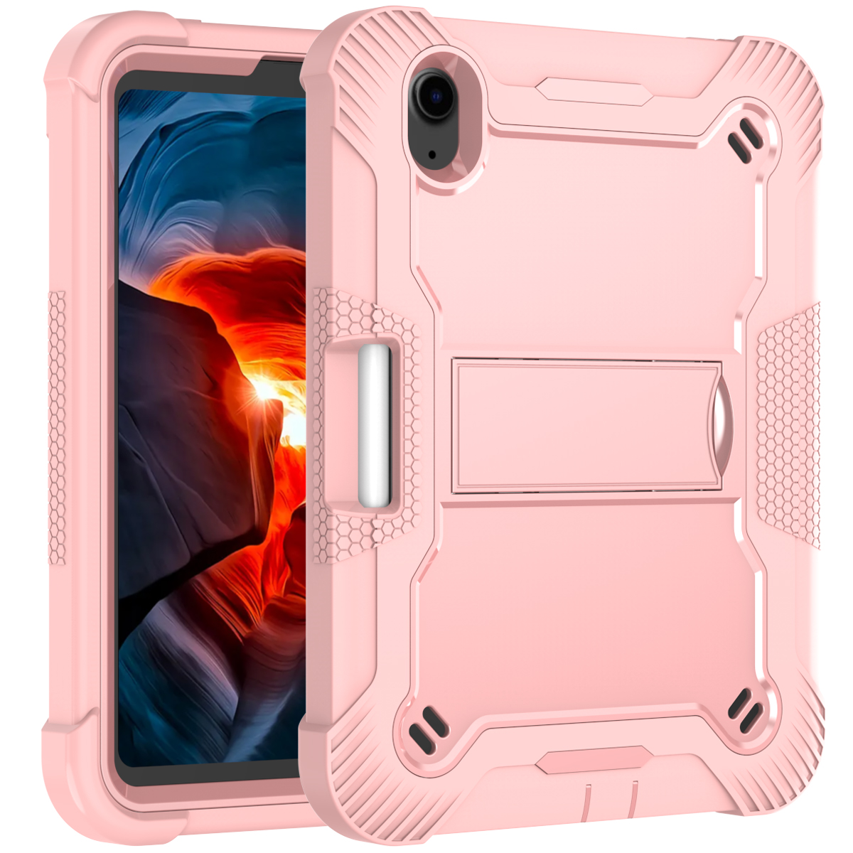 TOZIZO Kid-Friendly Classroom-Safe Kickstand Rugged Tablet Case for iPad A7 Pro, iPad Mini 6 & Mini 7 – Shockproof and Durable