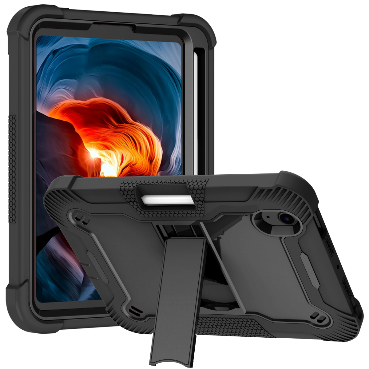 TOZIZO Child Drop Protection Tablet Cover for iPad Mini 6/7 with Integrated Horizontal Stand