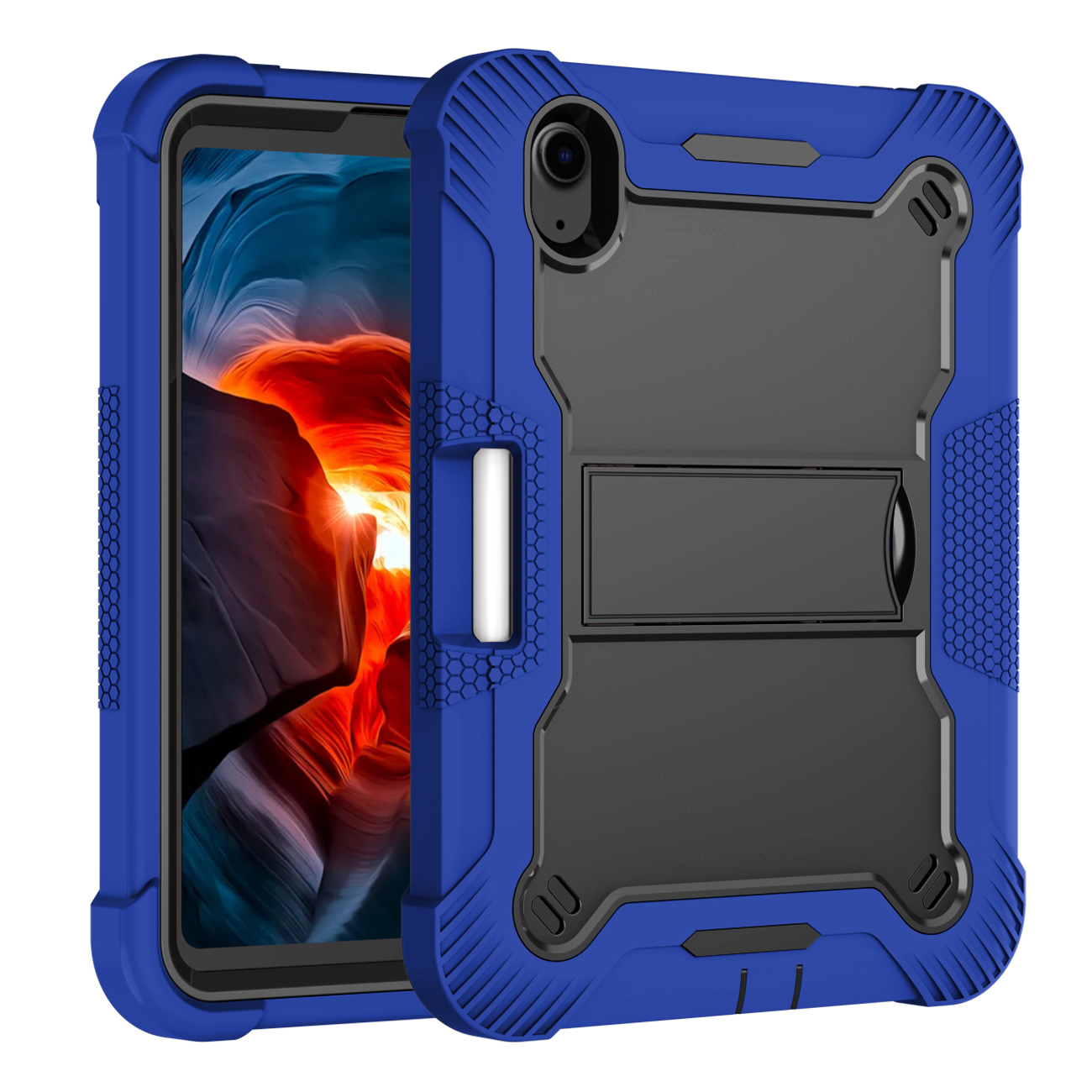 TOZIZO School-Ready Tablet Armor Case with Built-in Kickstand – Heavy Duty Survivor Tablet Case for iPad Mini 6 & Mini 7