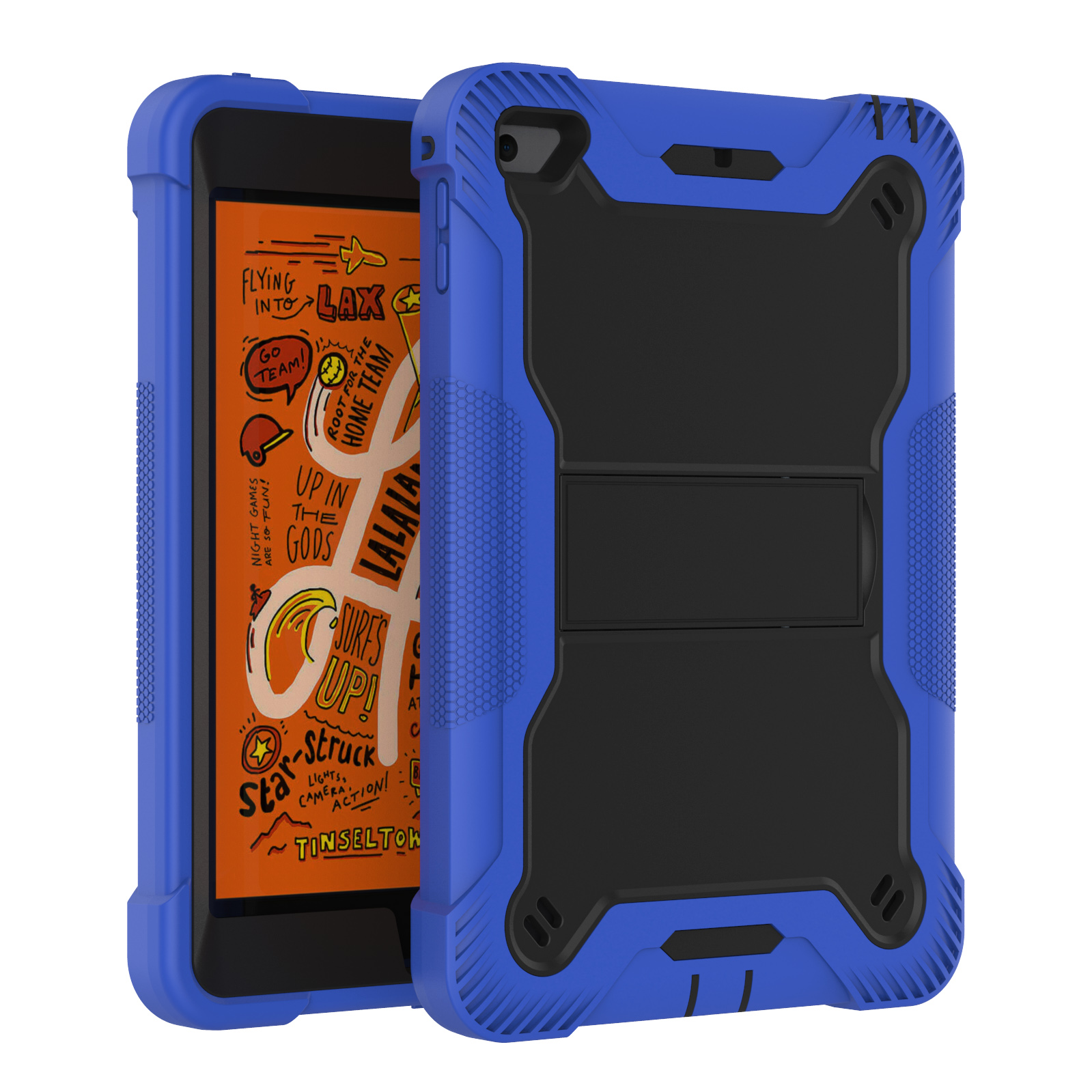 TOZIZO Dark Blue Industrial Protective Case for iPad mini 4 / for iPad mini 5, Anti-Slip Drop-Resistant Stand Cover | OEM Wholesale