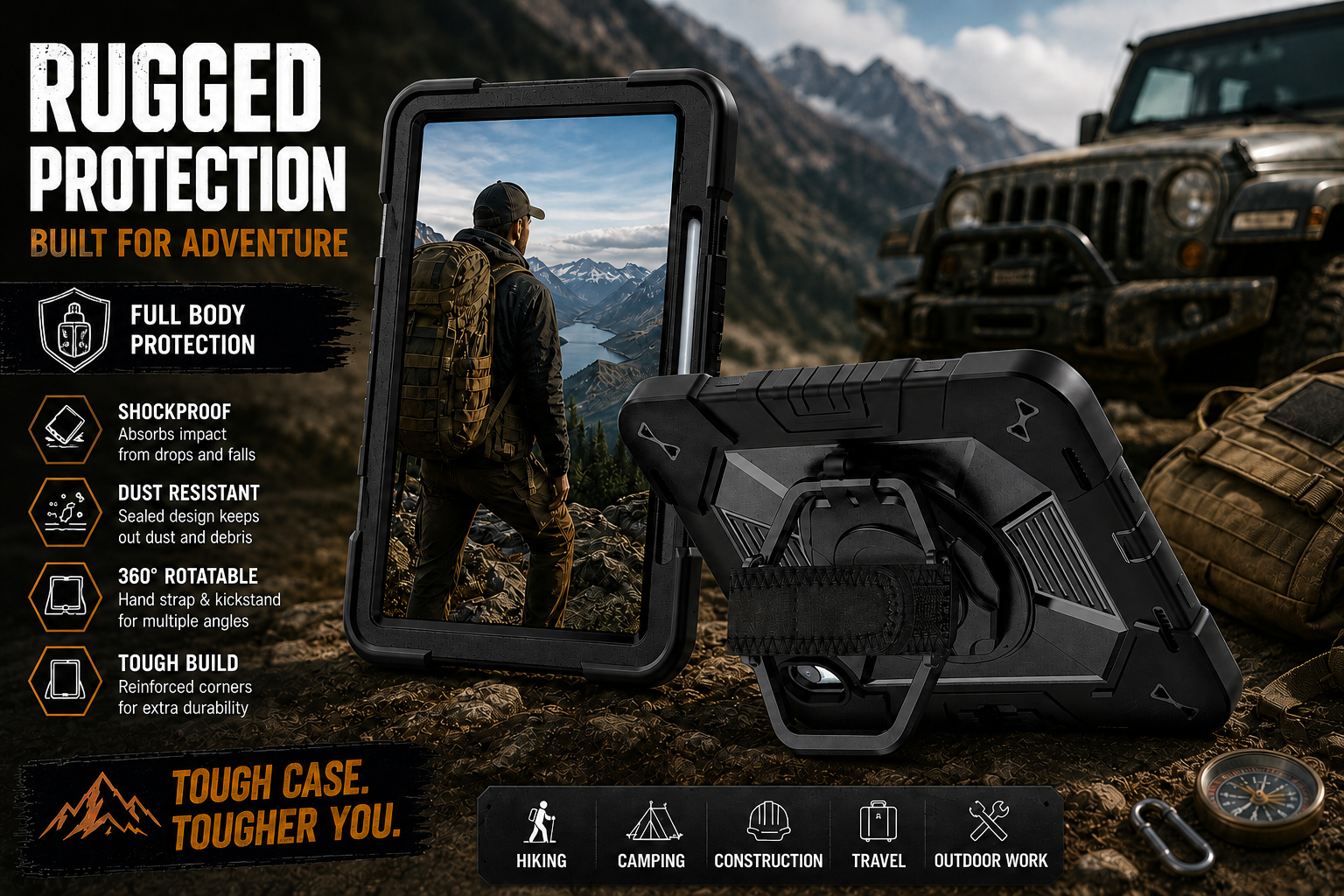 TOZIZO Launches All-in-One Rugged Tablet Cover with Hand Strap, Handle, Stand and Shoulder Strap