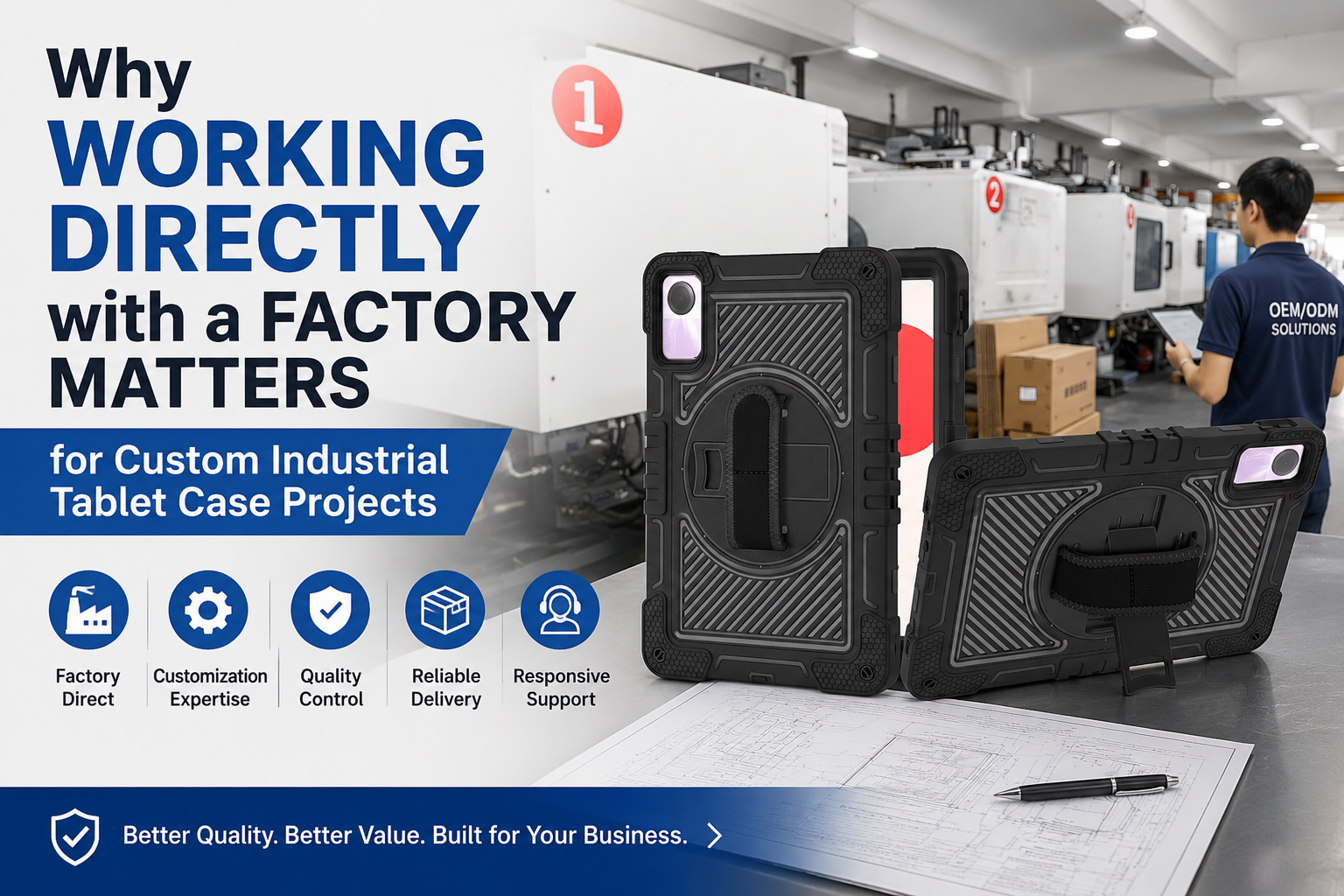 Why Working Directly with a Factory Matters for Custom Industrial Tablet Case Projects