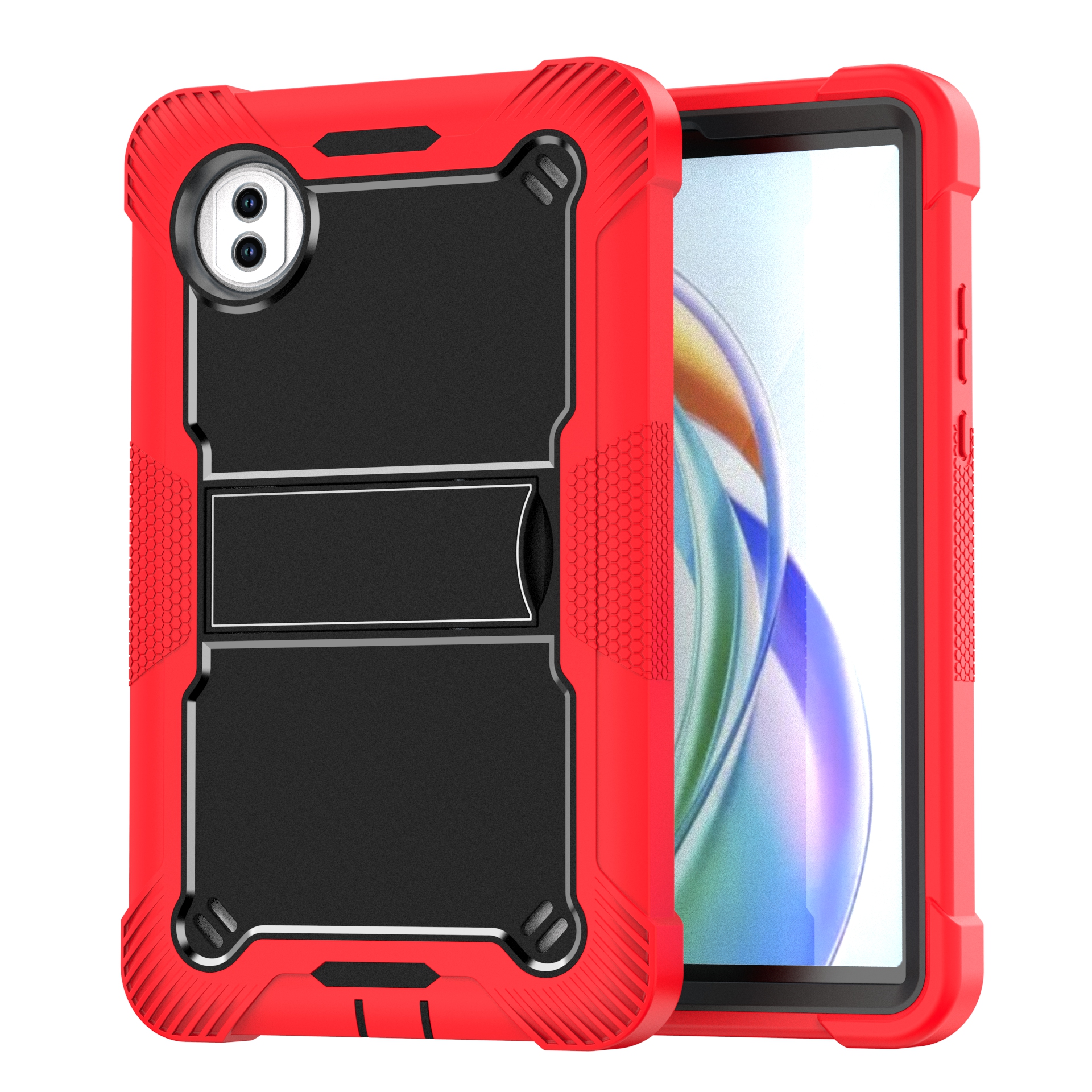 TOZIZO Red Black Shockproof Armor for Honor Pad X7 | Anti-Slip Hybrid Stand Case for Wholesale