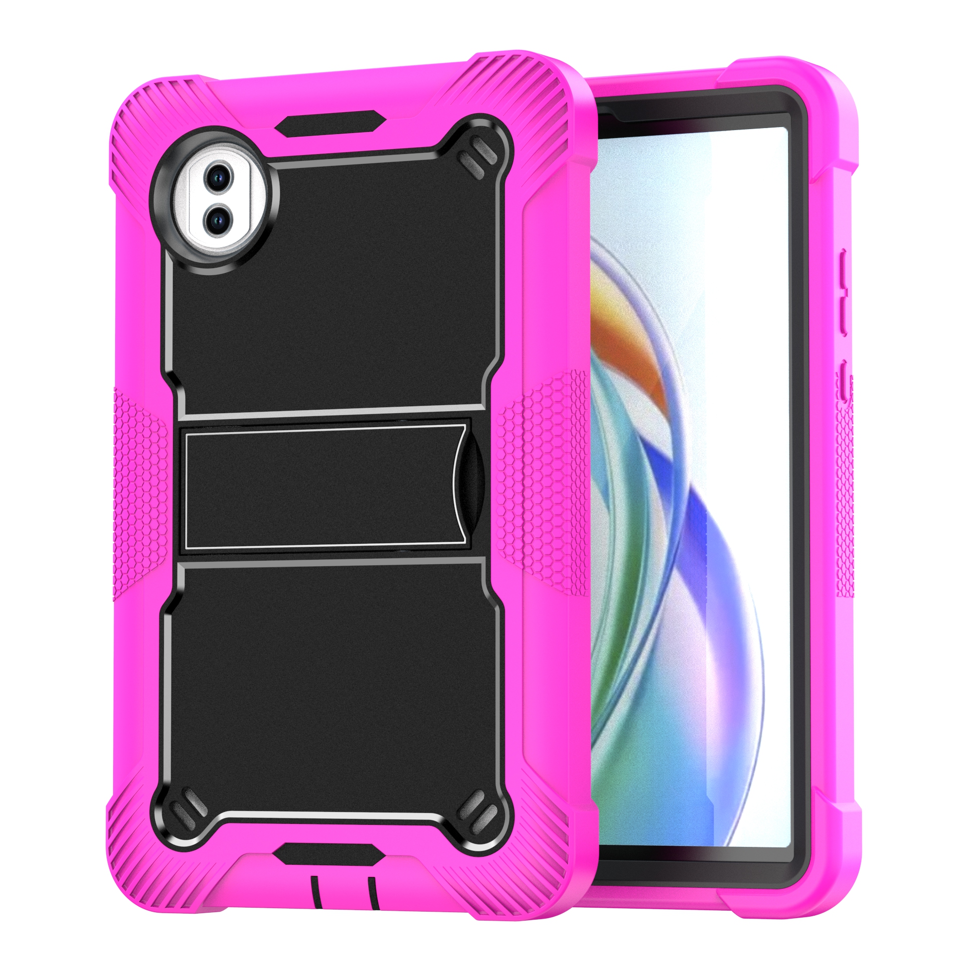 TOZIZO Rose Red Shockproof Case for Honor Pad X7 | Foldable Stand Cover for Private Label Buyers