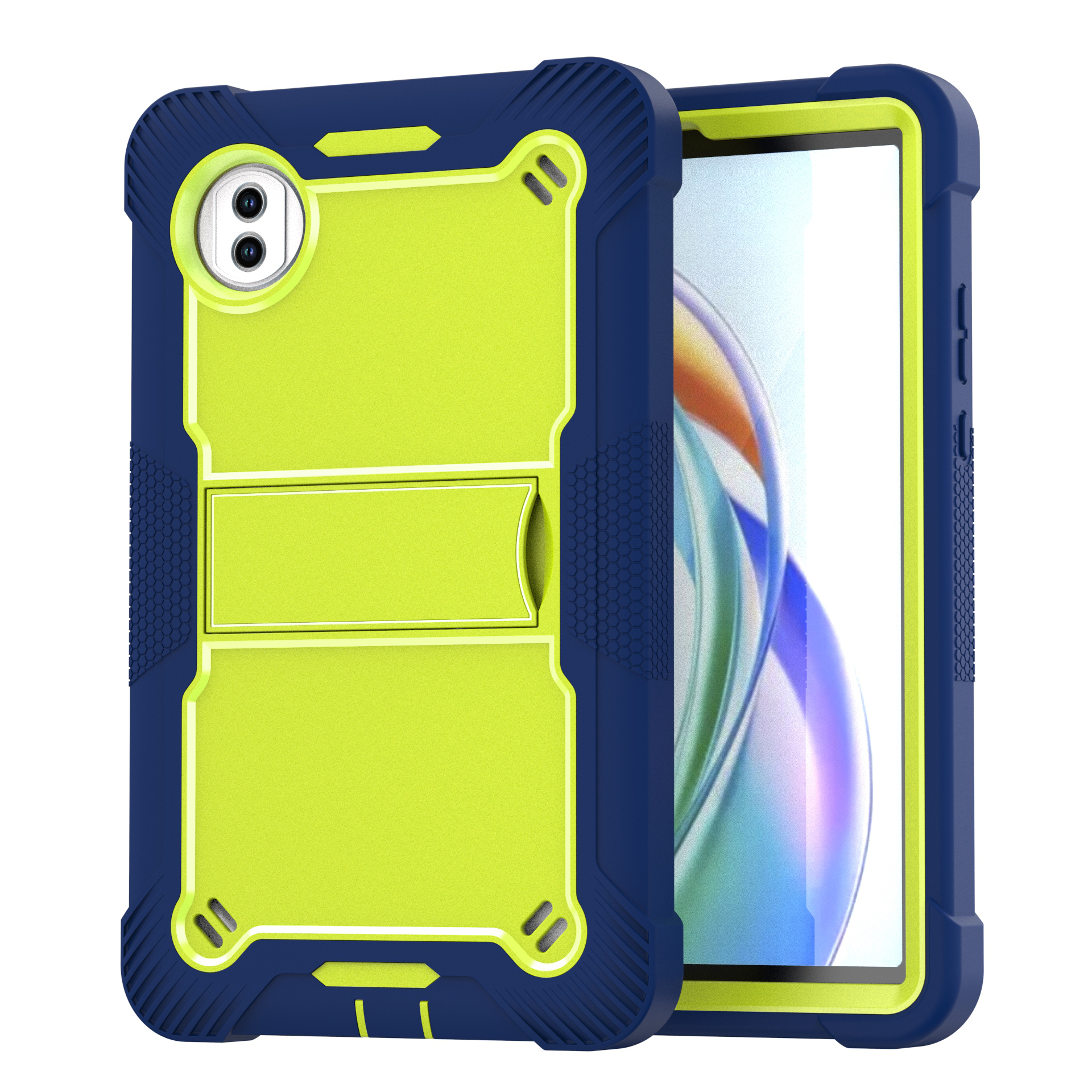 TOZIZO Navy Blue Enterprise Armor for Honor Pad X7 | Drop-Resistant Rugged Kickstand Case