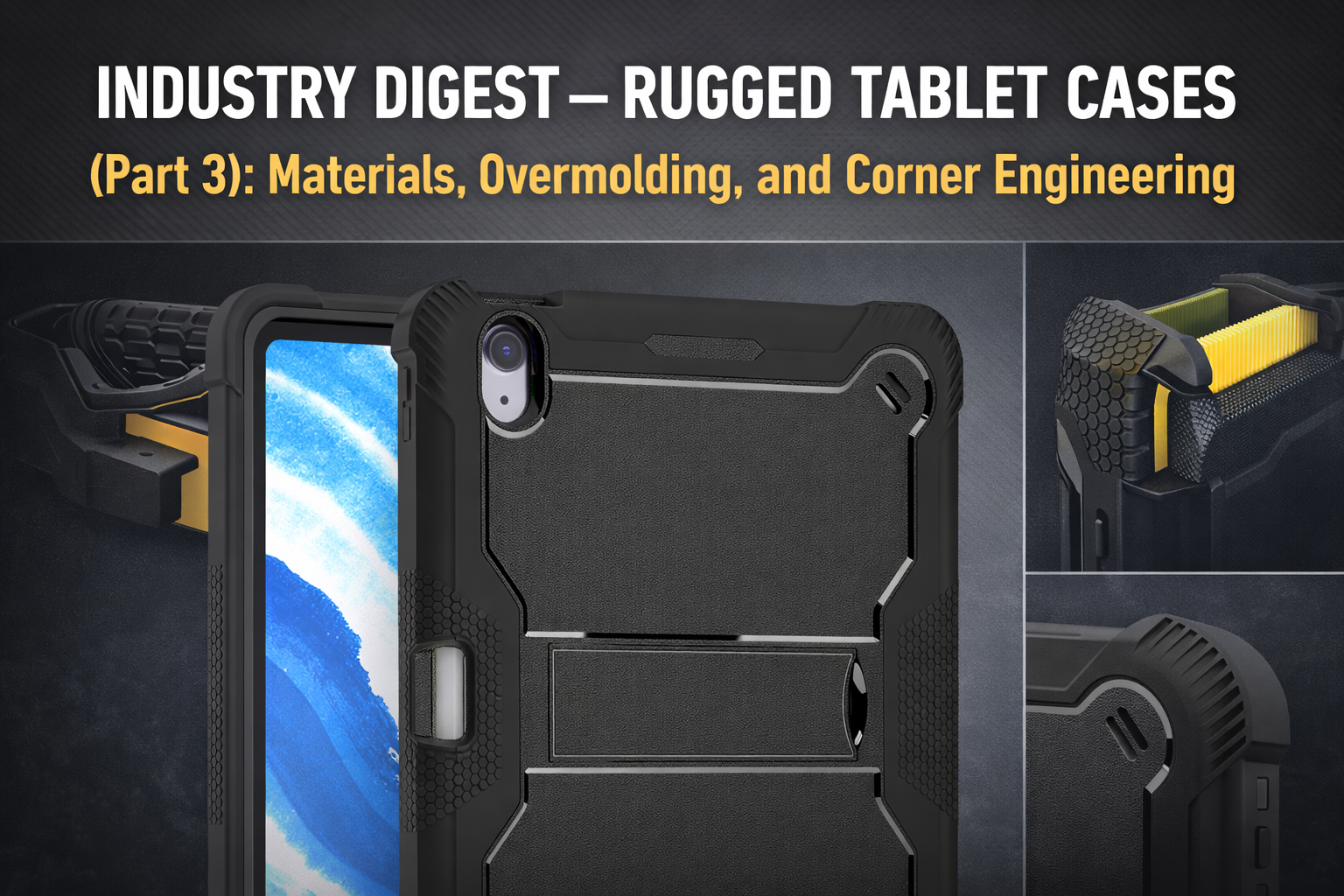 INDUSTRY DIGEST – RUGGED TABLET CASES (Part 3): Materials, Overmolding, and Corner Engineering