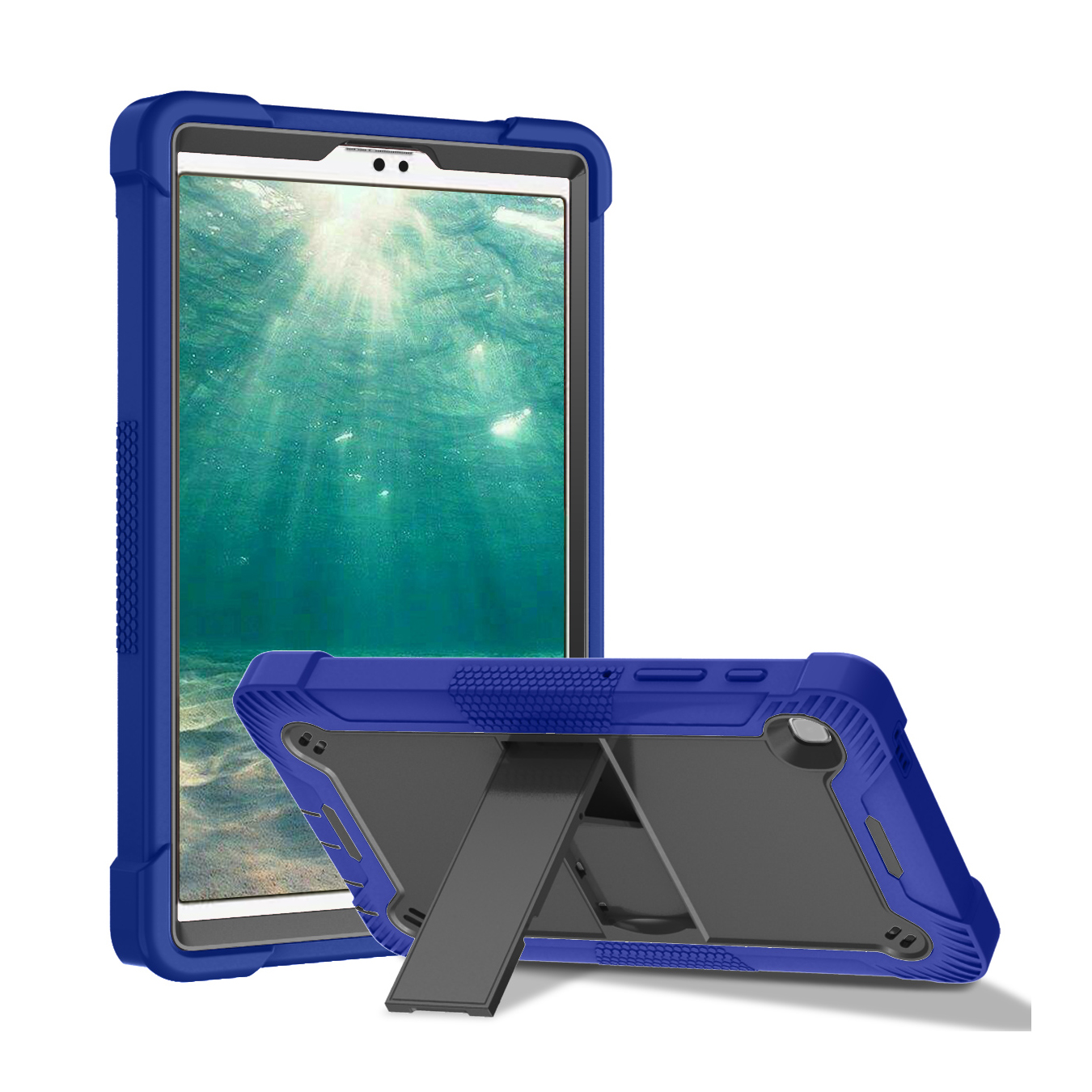 TOZIZO Heavy Duty Rugged Tablet Case for Samsung Galaxy Tab A7 Lite 8.7 inch T220/T225 with Kickstand - Full Body Protection