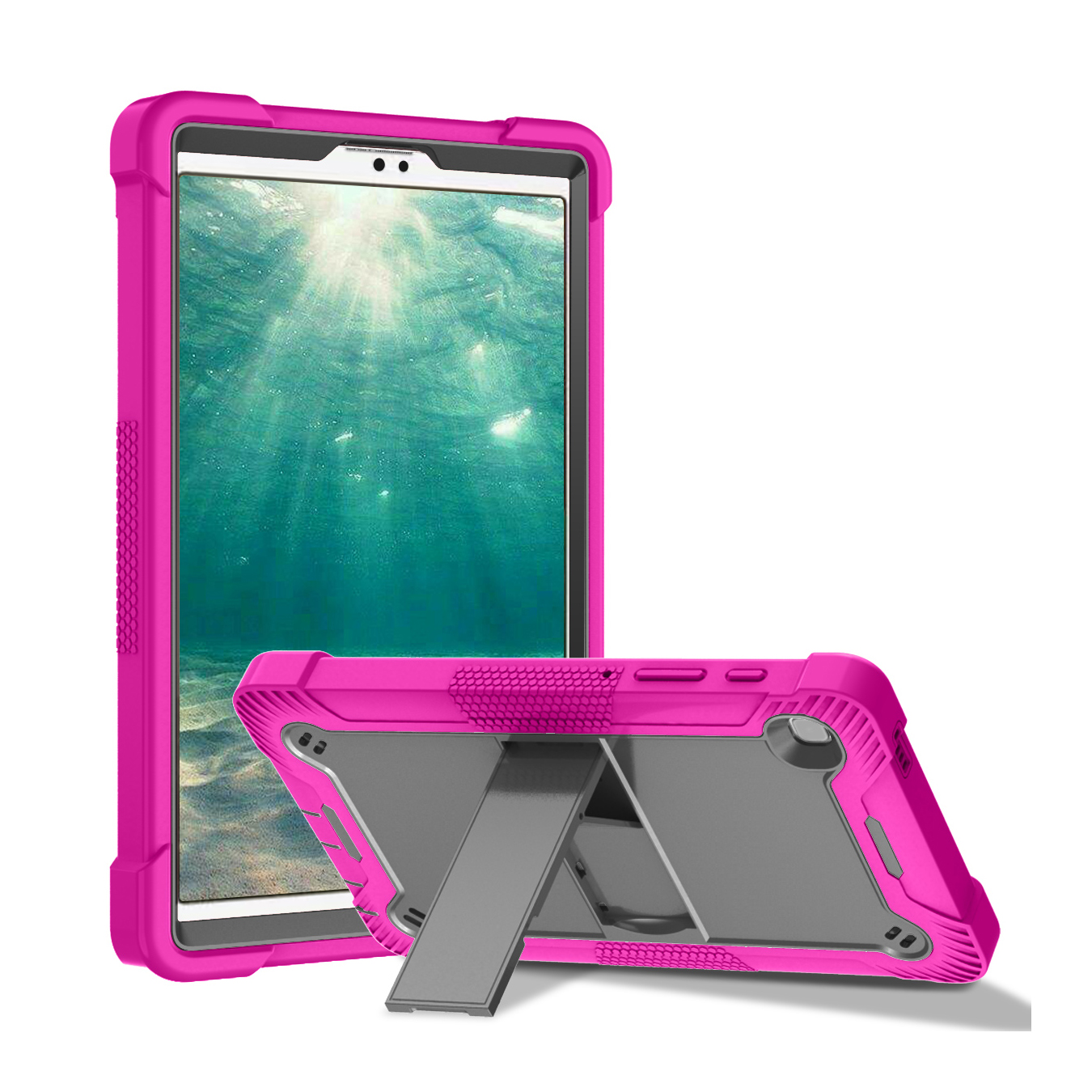 TOZIZO Shockproof Hybrid Tablet Case for Samsung Tab A7 Lite 8.7 T220/T225 - Kid-Friendly Pink Combo Armor Cover