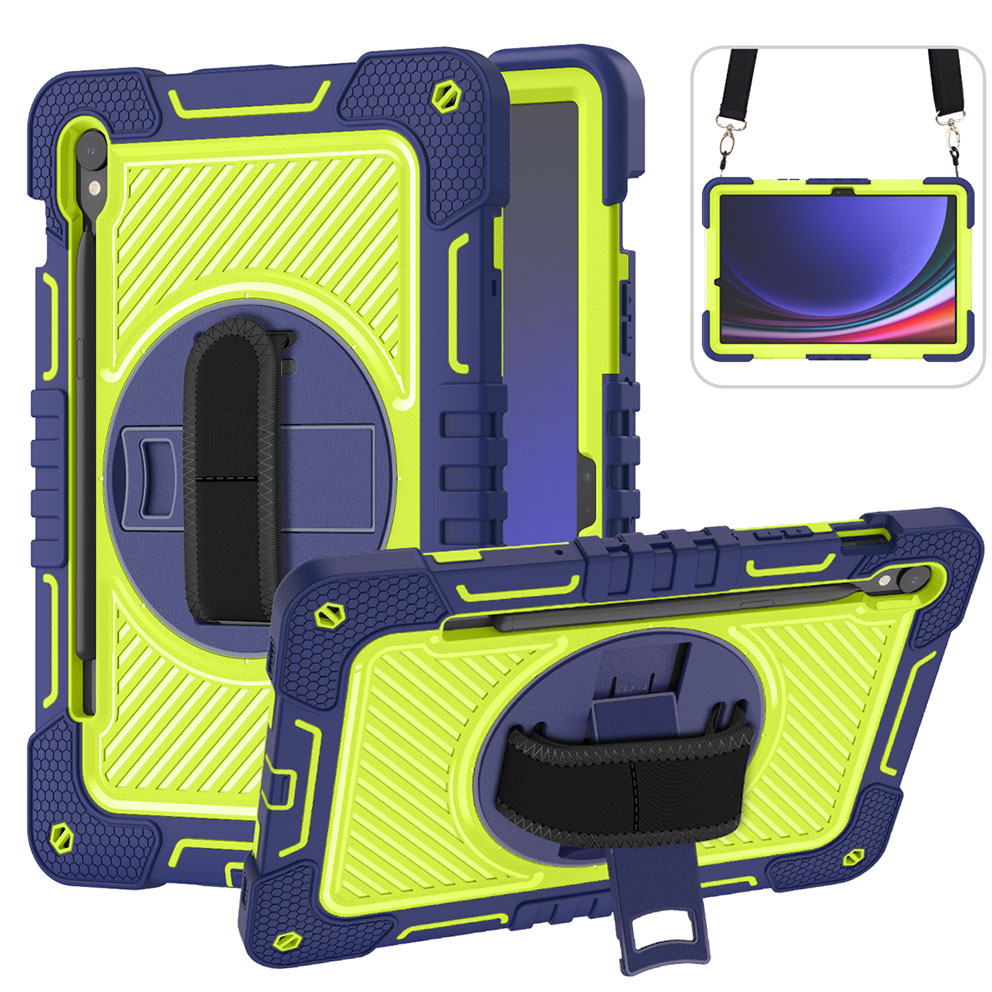 TOZIZO Multi-Angle Kickstand Rugged Tablet Cover for Samsung Galaxy Tab S10 Lite - Navy Green